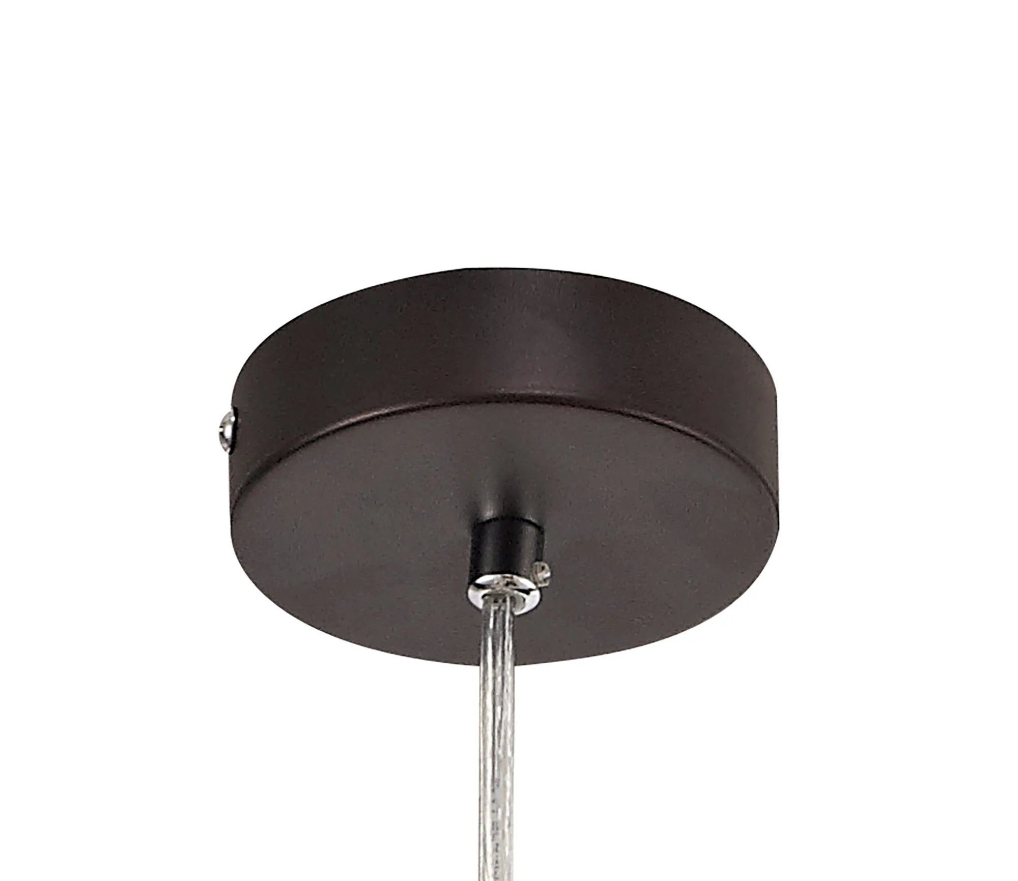 Nivea 1 Light Pendant E14, Matt Grey/Polished Chrome/Cognac - Image 8