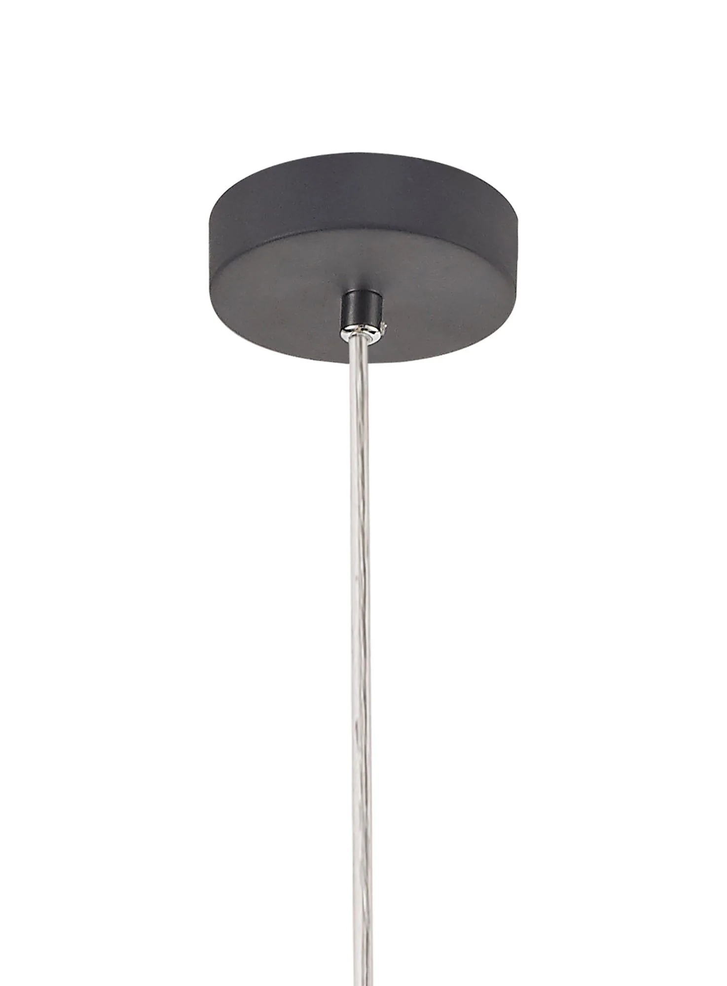 Nivea 1 Light Pendant E14, Matt Grey/Polished Chrome/Cognac - Image 2