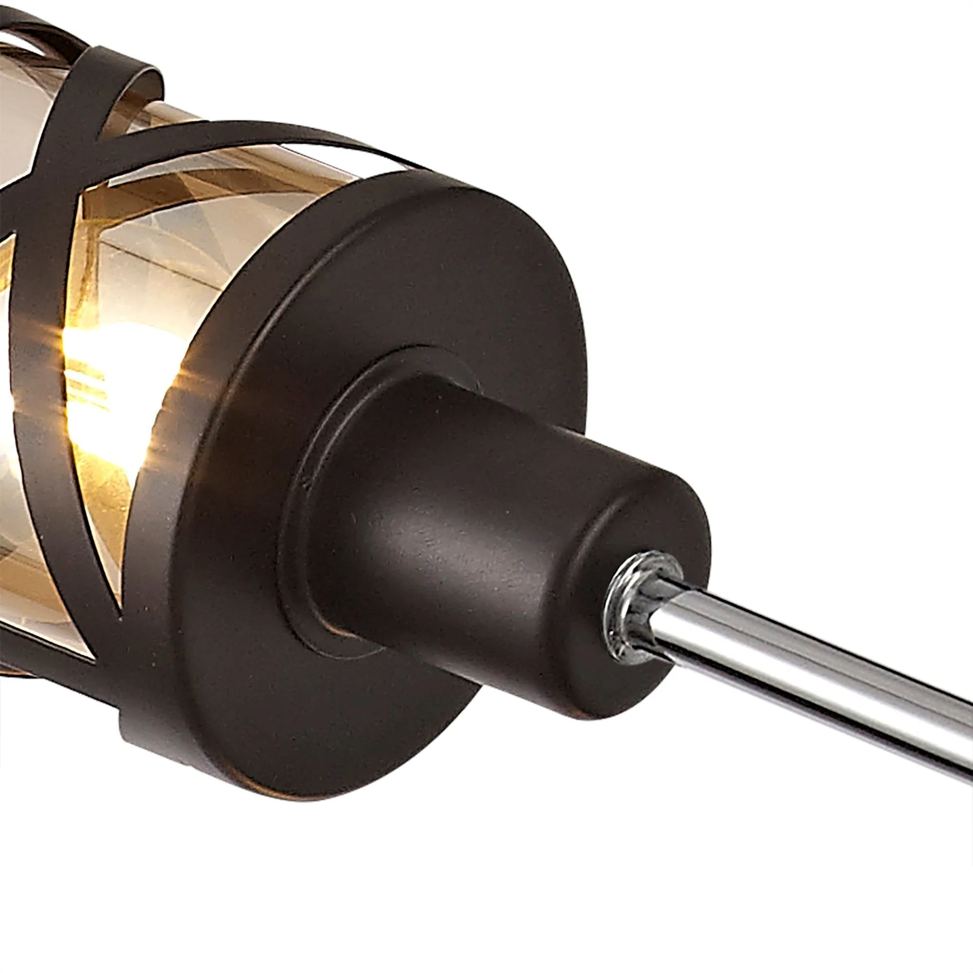 Nivea 4 Light Adjustable Pendant E14, Oiled Bronze/Matt Grey/Polished Chrome/Cognac - Image 2