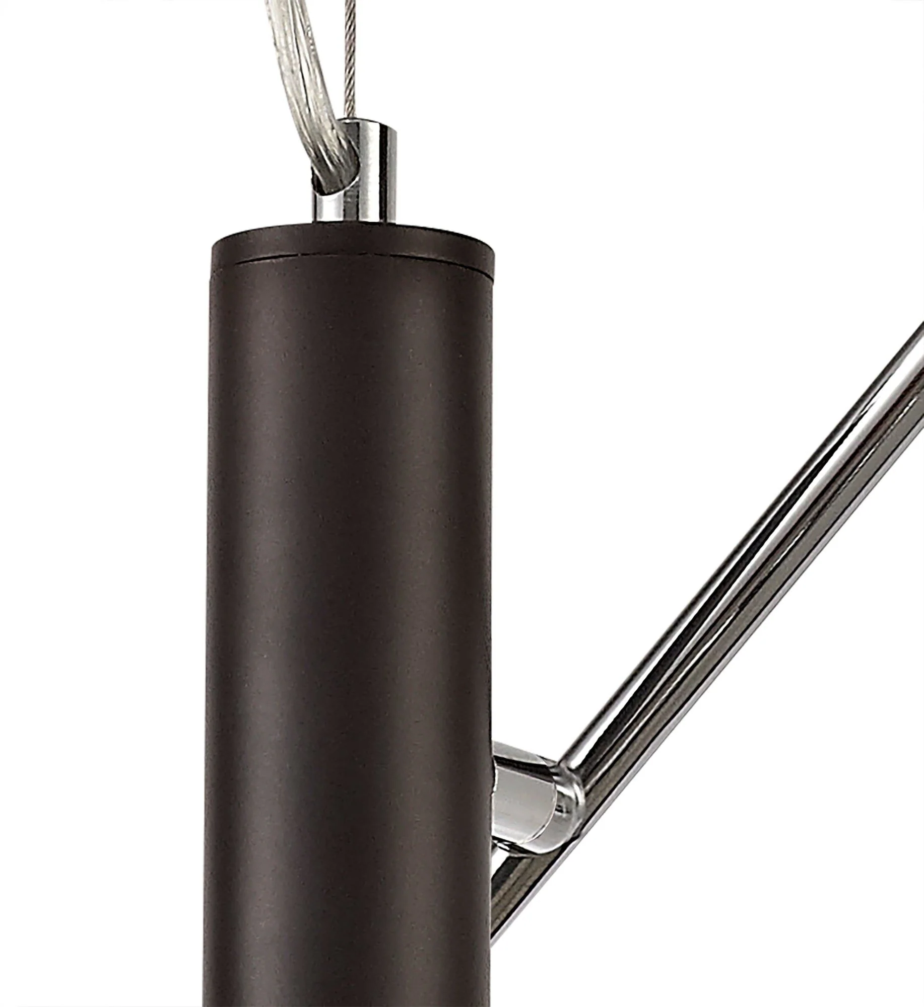 Nivea 4 Light Adjustable Pendant E14, Oiled Bronze/Matt Grey/Polished Chrome/Cognac - Image 5