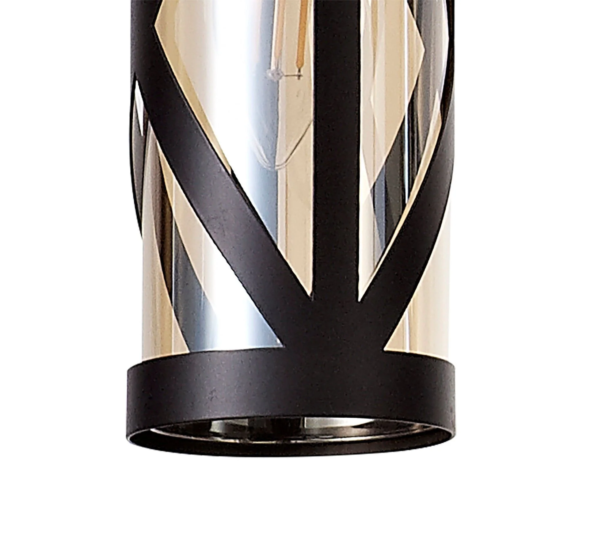 Nivea 4 Light Bar Linear Pendant E14, Oiled Bronze/Matt Grey/Polished Chrome/Cognac - Image 3