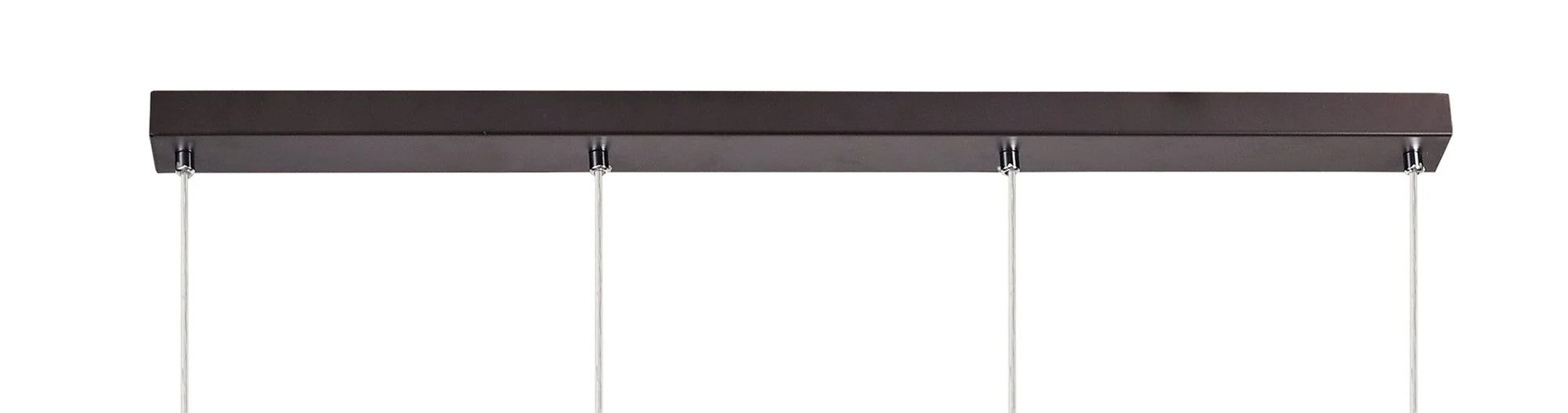 Nivea 4 Light Bar Linear Pendant E14, Oiled Bronze/Matt Grey/Polished Chrome/Cognac - Image 5
