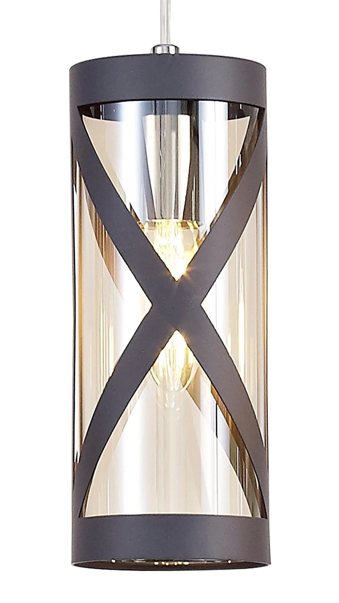 Nivea 4 Light Bar Linear Pendant E14, Oiled Bronze/Matt Grey/Polished Chrome/Cognac - Image 7