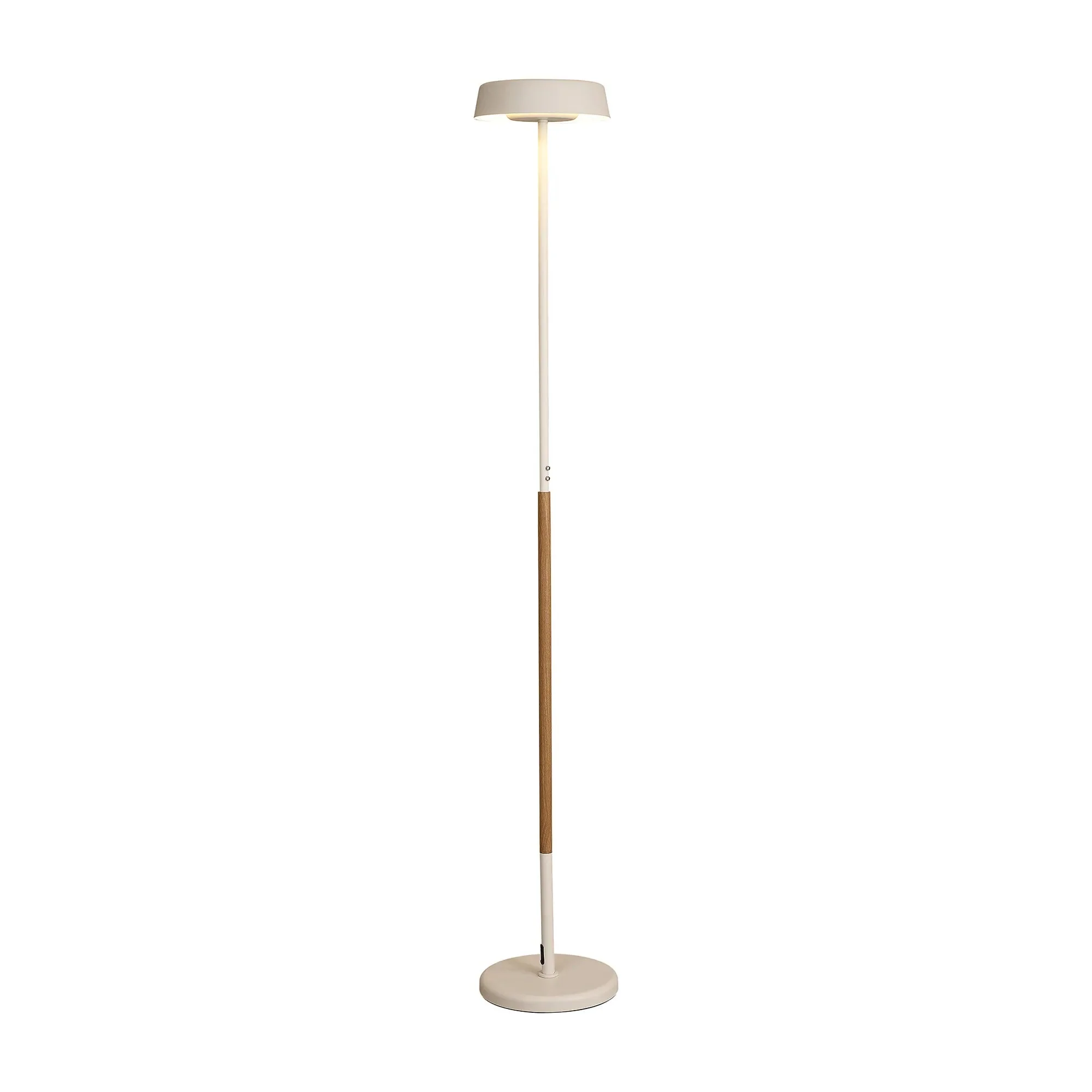 Noa Floor Lamp 2Lt- White/ Black/ Beech - Image 3