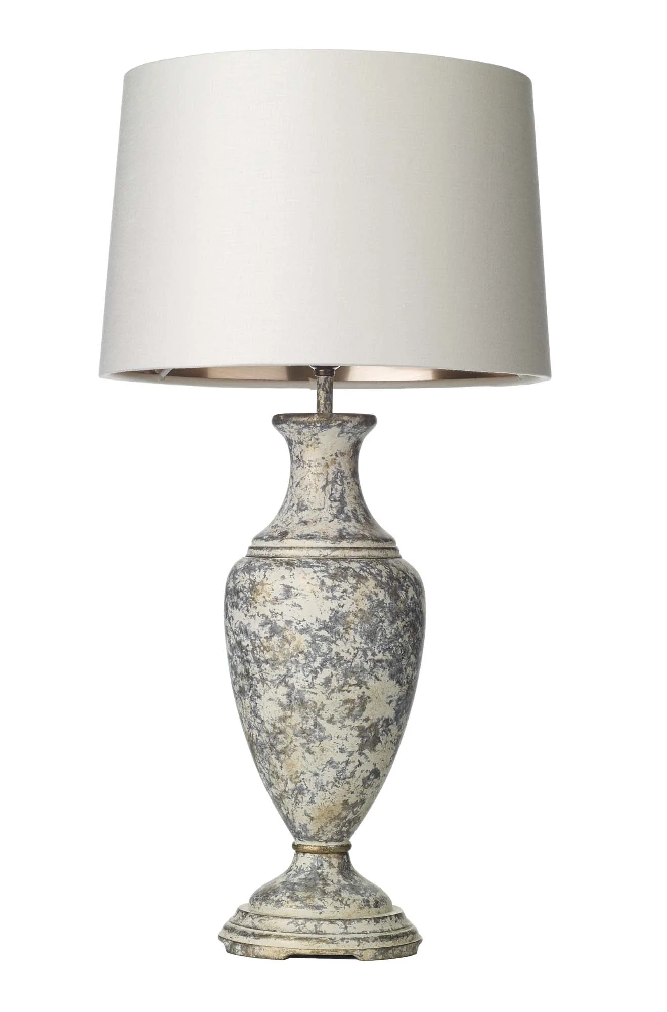 Noble Table Lamp In A Hand Painted Cream/Gold E27 - Image 2