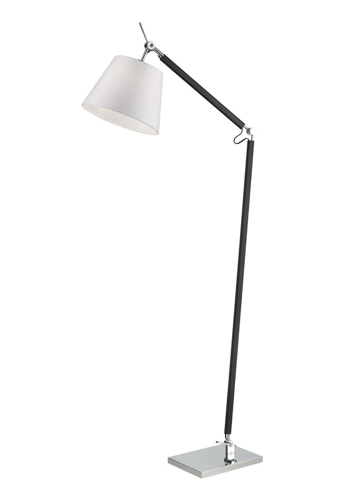 Nocturne Adjustable Floor Lamp Black & White E27 - Image 2