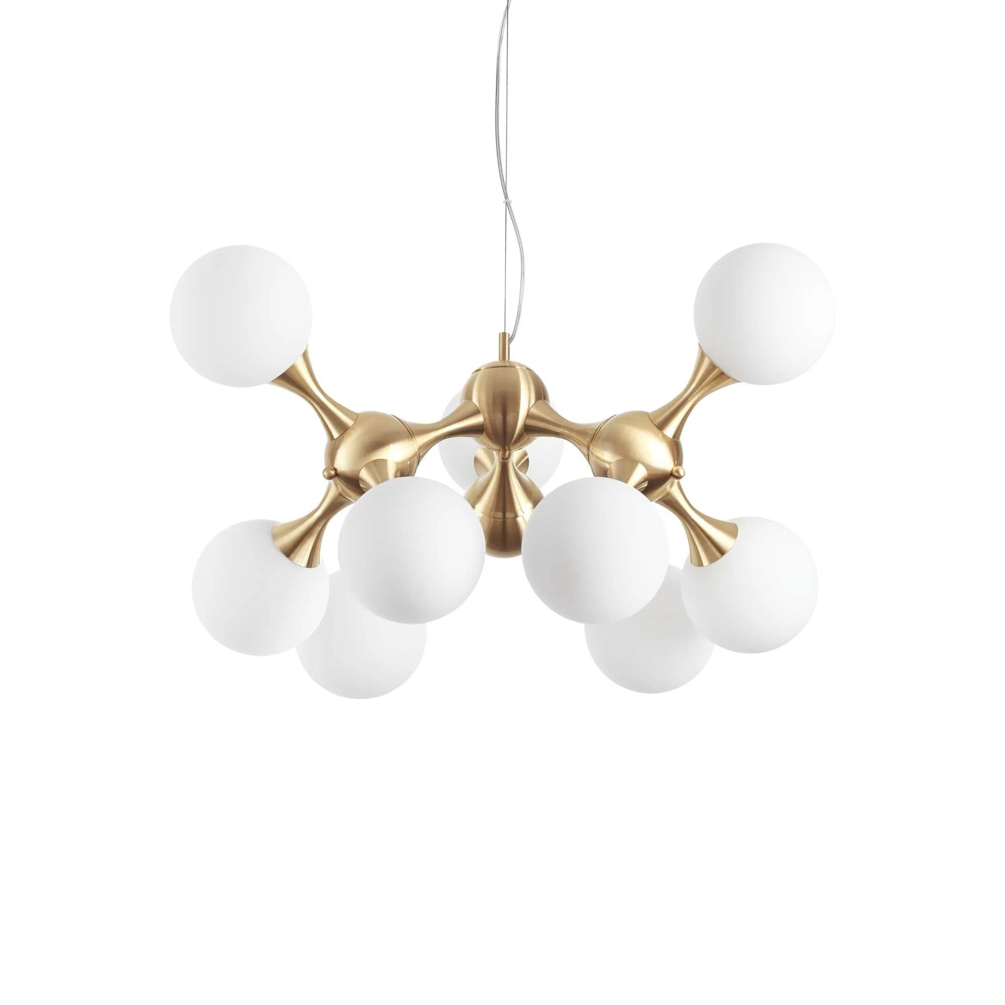 Nodi Centre Ceiling Light - White/Brass/Chrome Finish - Image 2