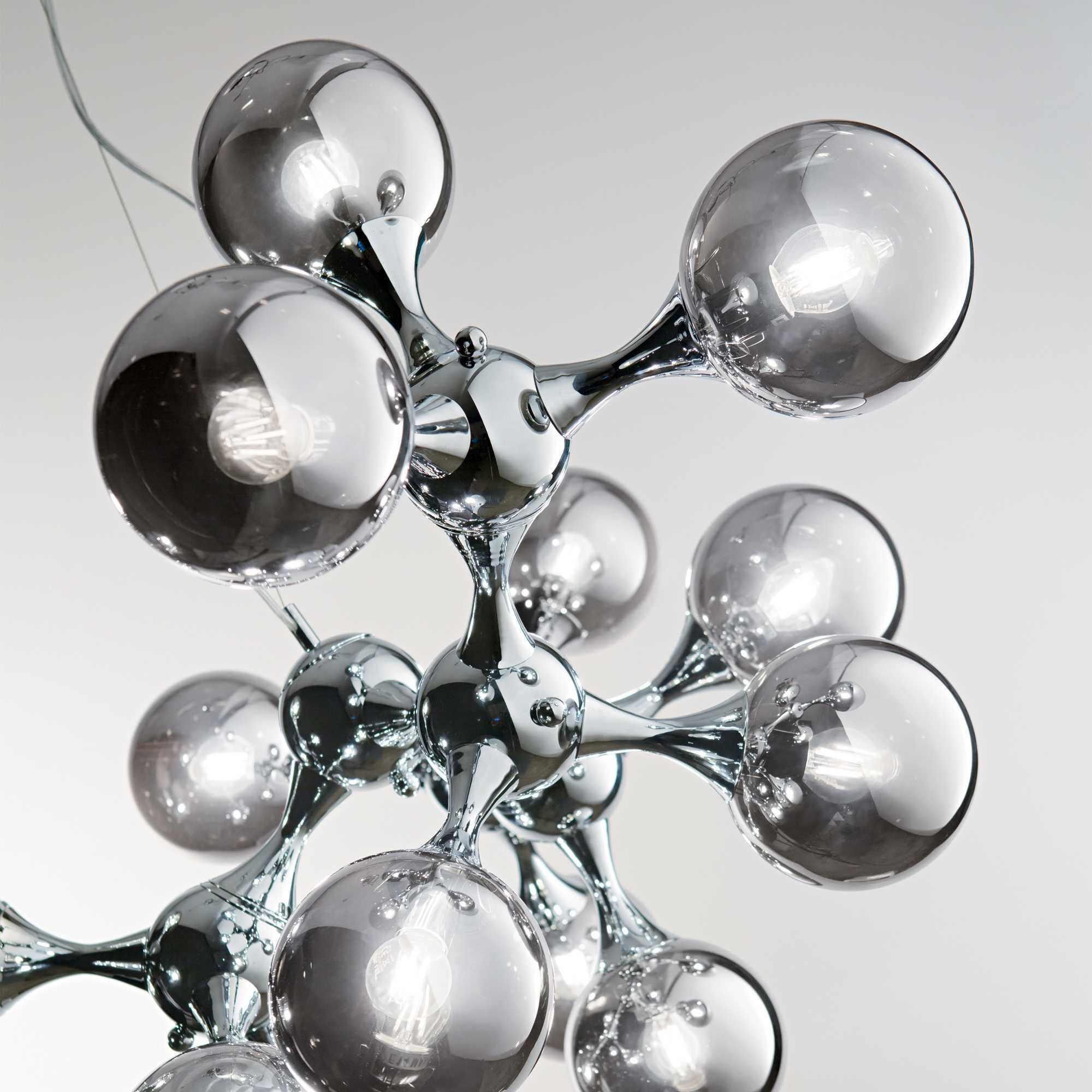 Nodi Centre Ceiling Light - White/Brass/Chrome Finish - Image 6