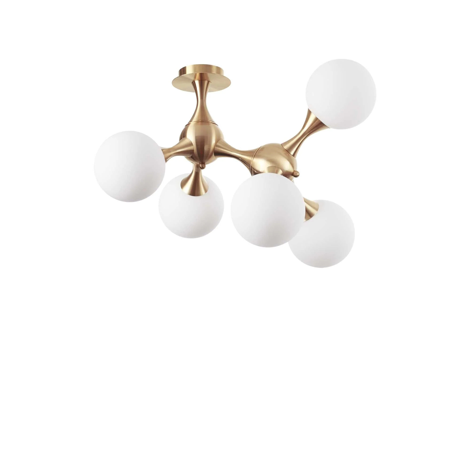 Nodi Semi-Flush Light - White Chrome Brass - Image 3