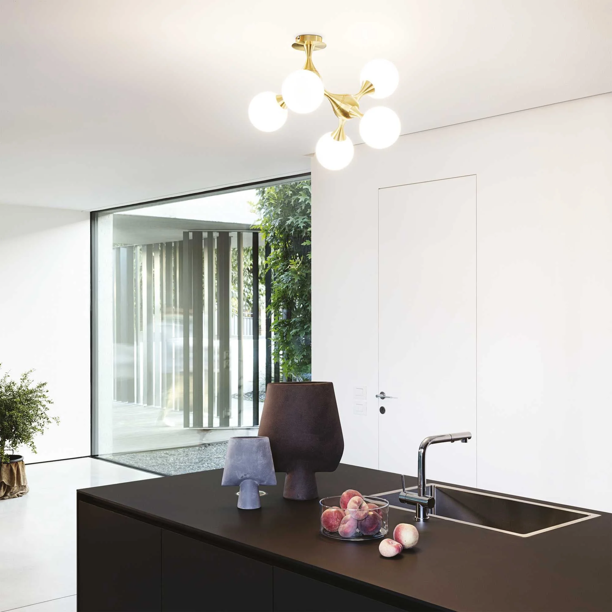 Nodi Semi-Flush Light - White Chrome Brass - Image 5
