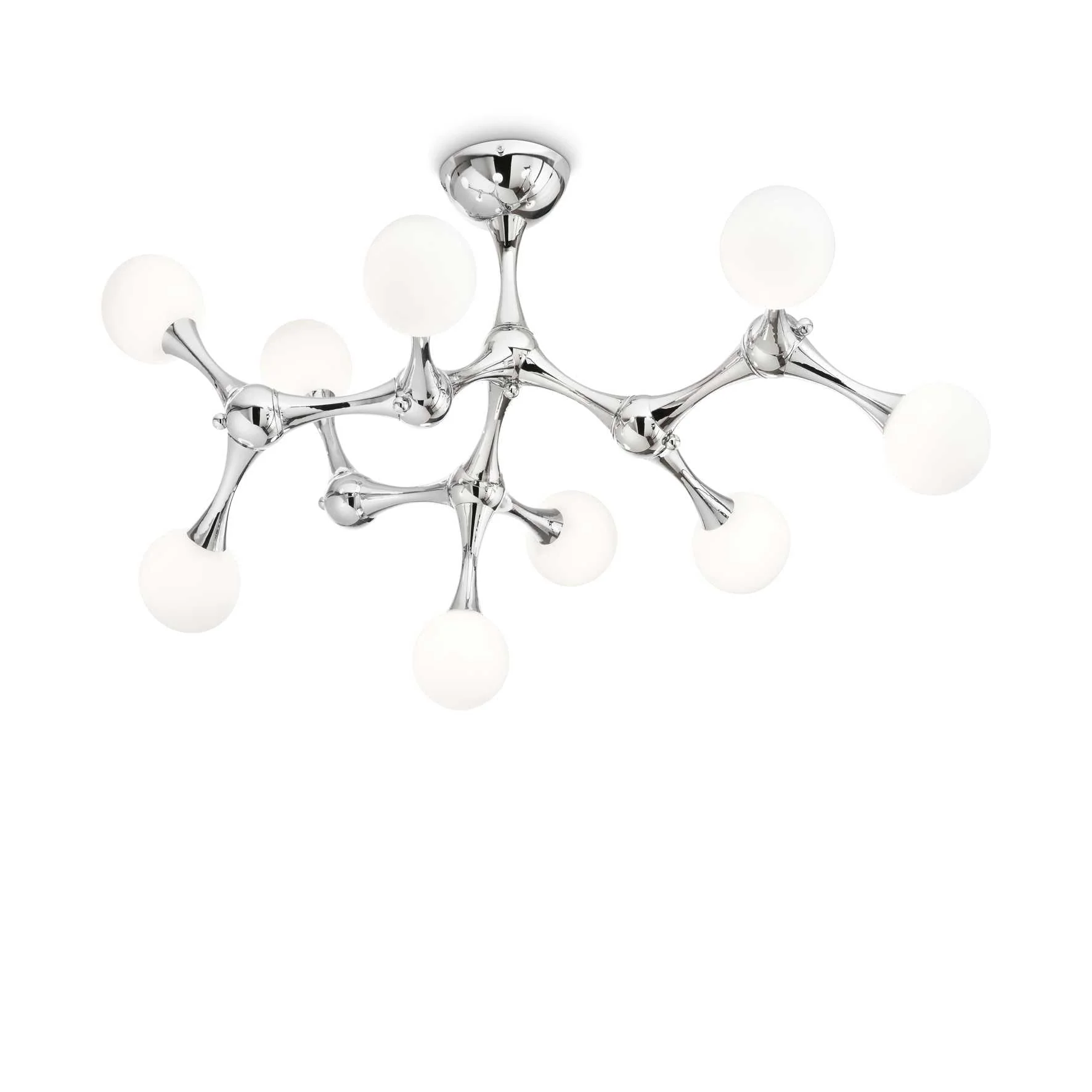 Nodino Semi Flush Light - White,Chrome Finish - Image 2