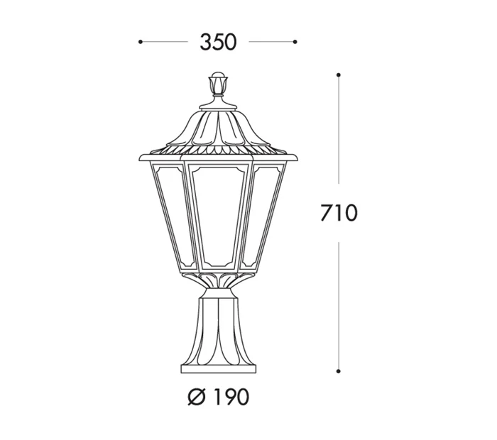 Noemi Pillar Top Light c/w 30W CCT Bulb - Image 2