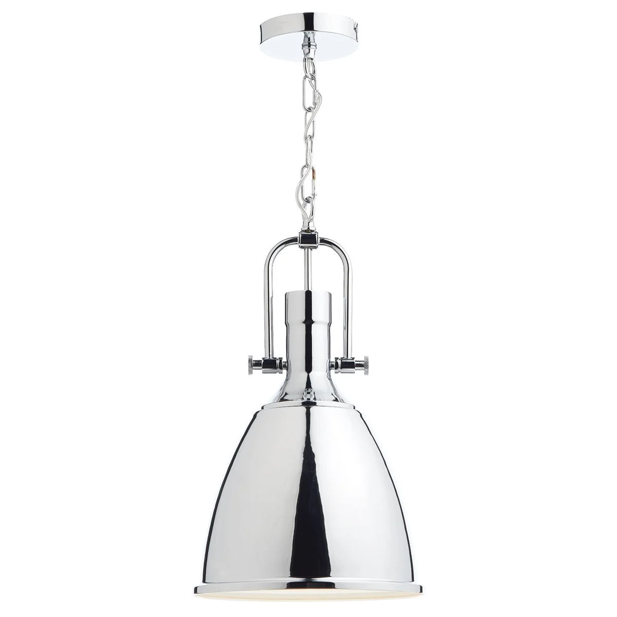 Nolan 1Lt Pendant Ceiling Light - Polished Chrome/Polished Chrome & Clear Glass Finish