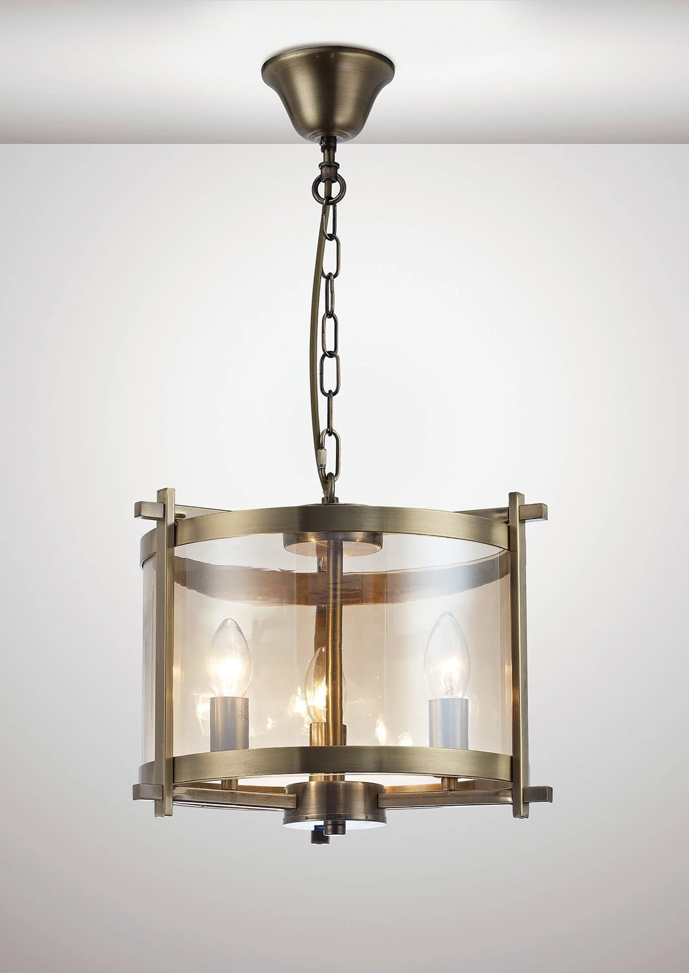 Nolan 3/4Lt Lantern - Black/Polished Chrome/Antique Brass - Image 14
