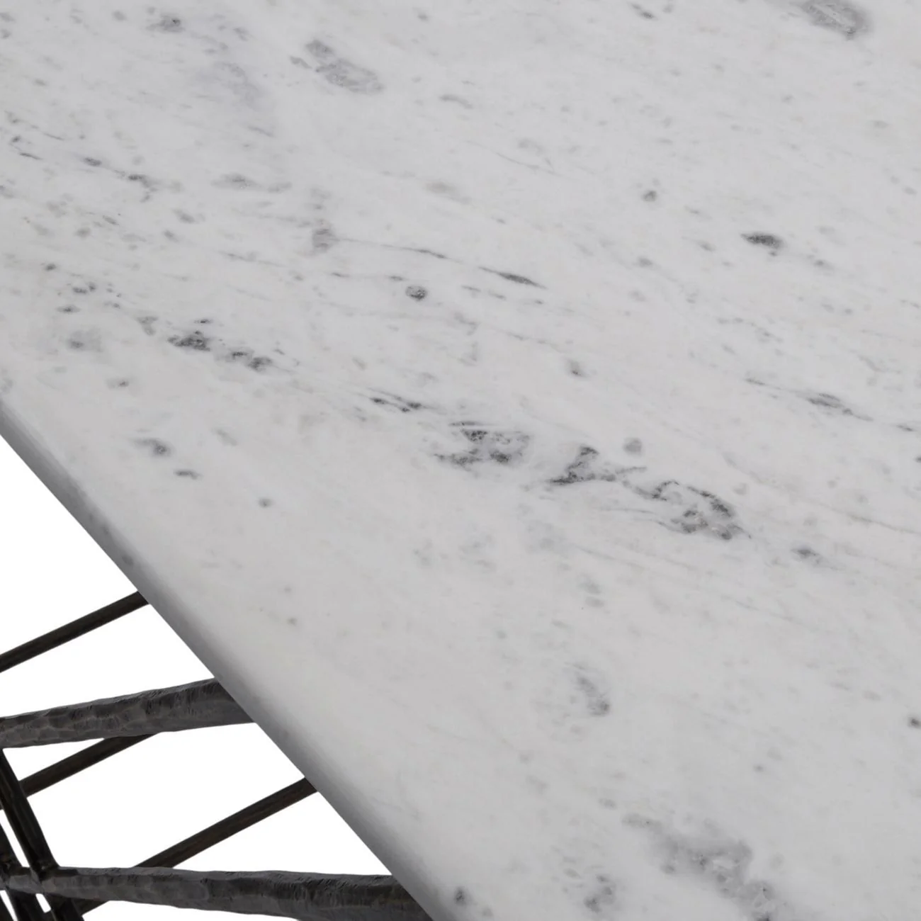Nolita White Marble And Antique Gold Console Table - Image 2