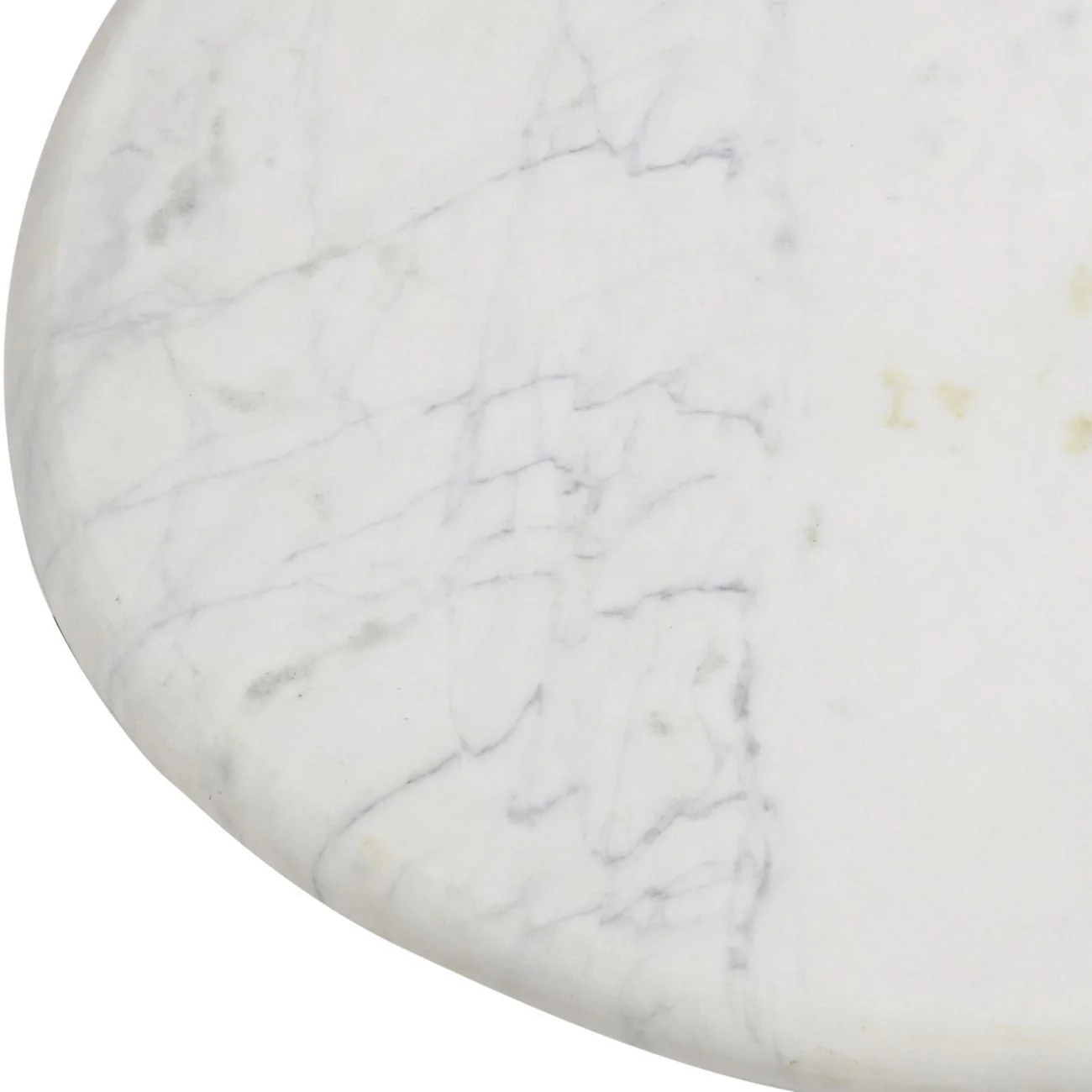 Nolita White Marble & Antique Gold Iron Coffee Table - Image 3