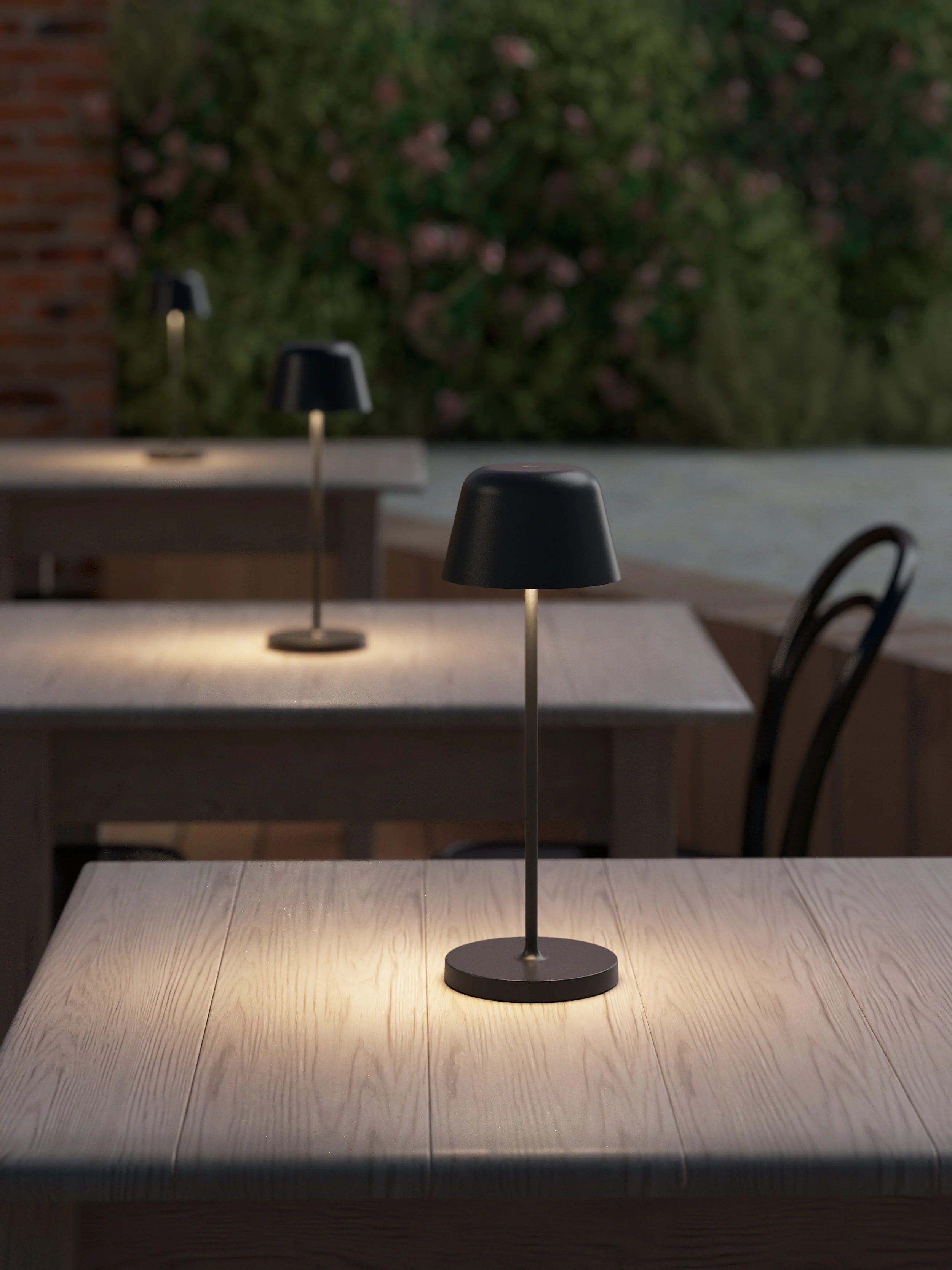 Nomad Rechargeable Table Lamp- White/ Black - Image 2
