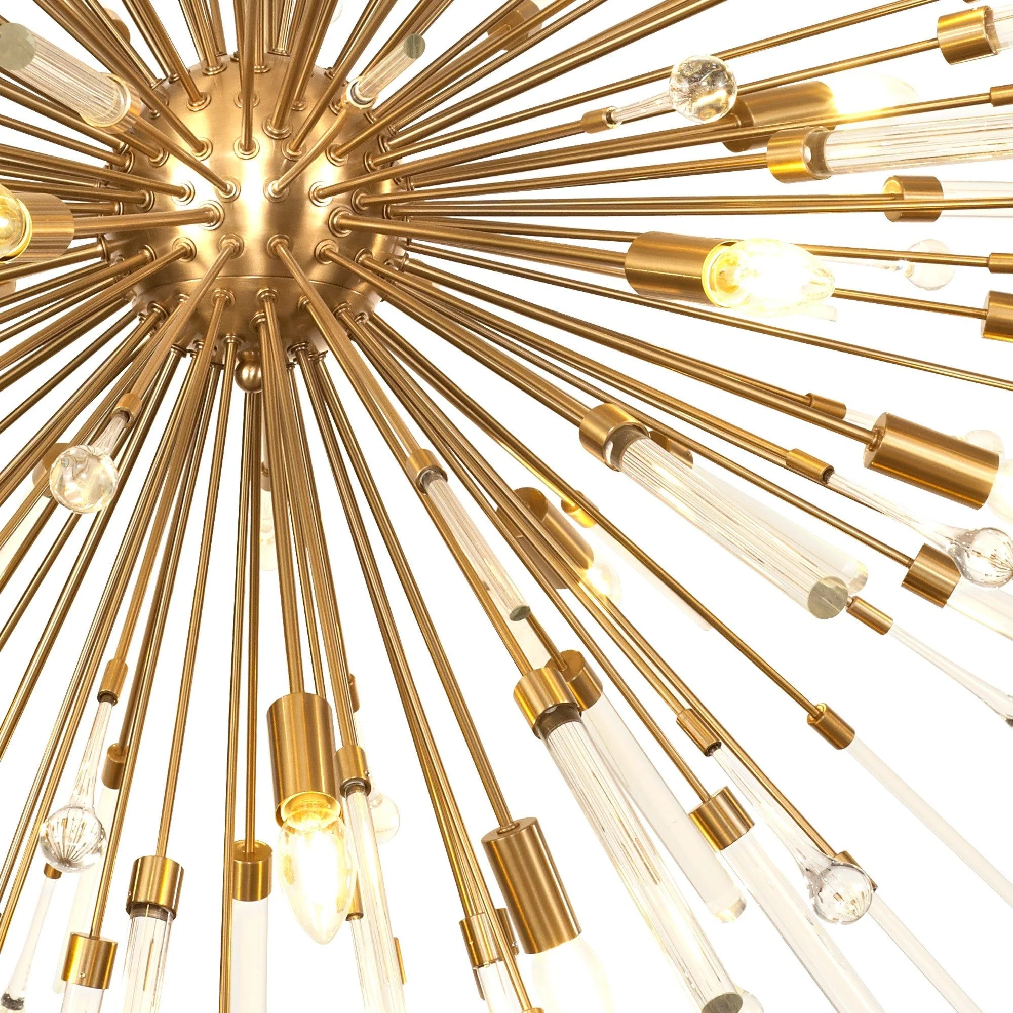 Noon Pendant 20 Light E14 Antique Gold/Clear Glass - Image 4