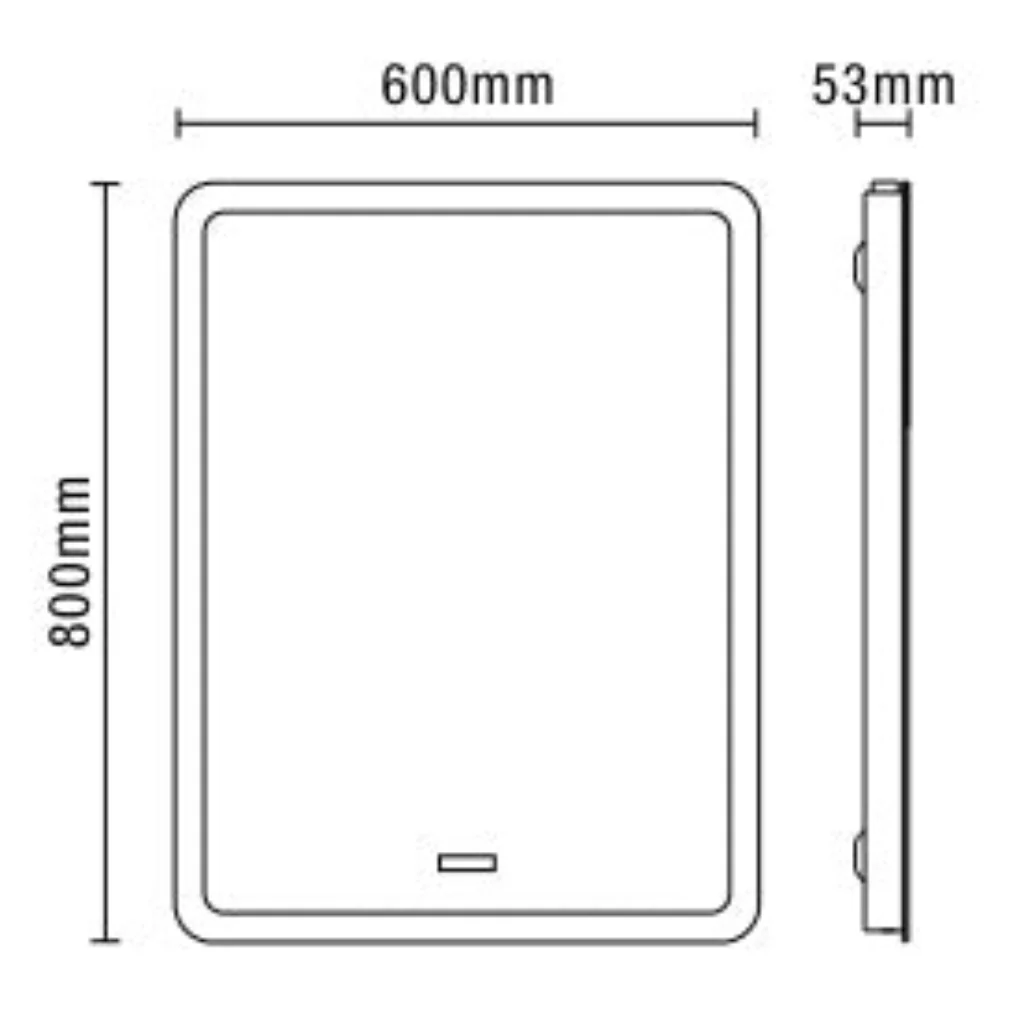Nor LED Bathroom Mirror Touch Sensitive Wall Light – Chrome - Image 2