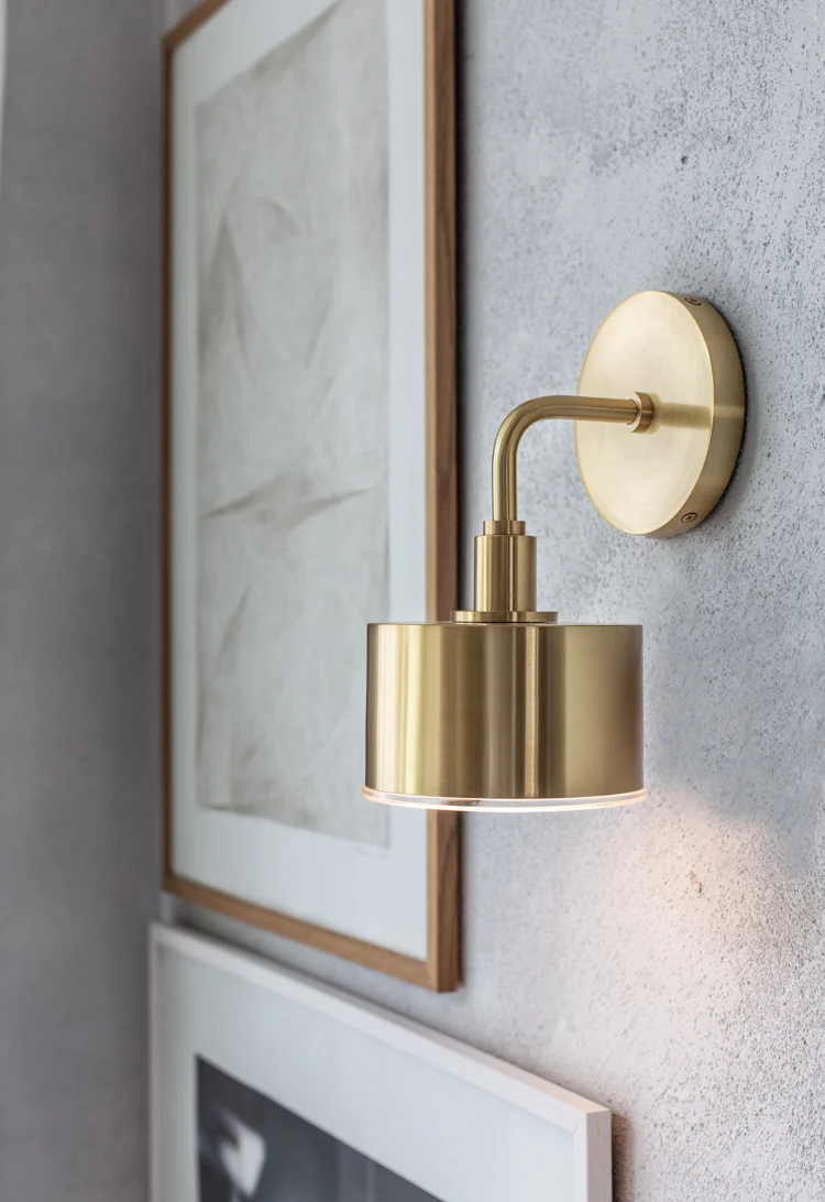 Nora 1Lt Wall Sconce- Aged Brass/ Polished Nickel - Image 4