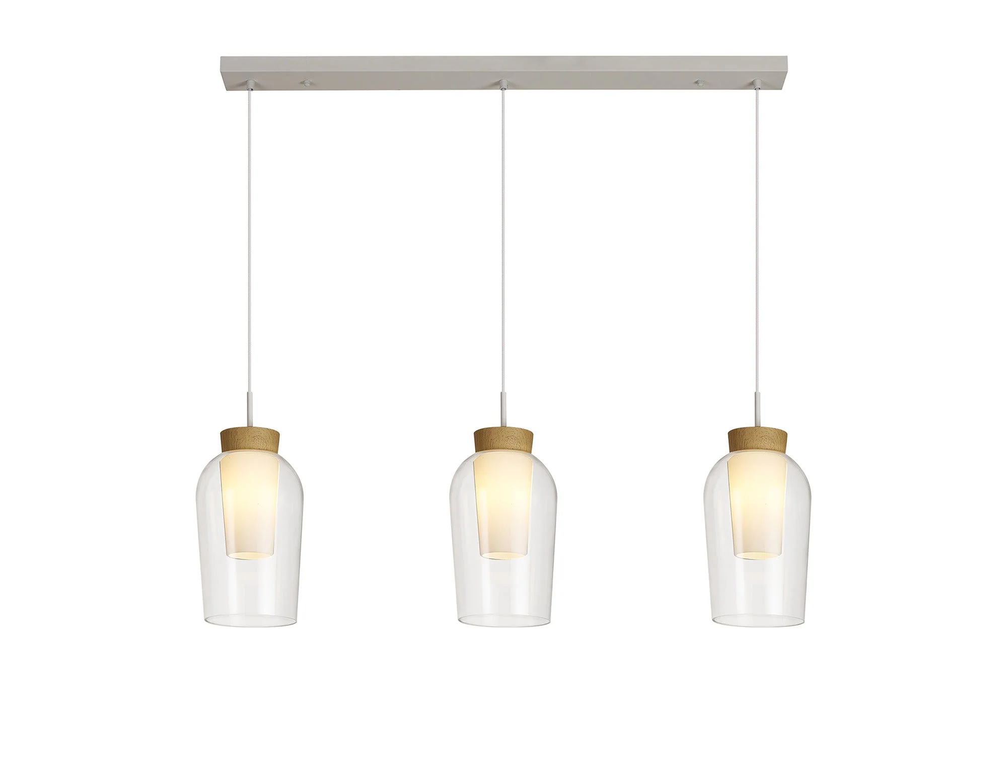 Nora 3Lt Linear Pendant - Various Colours - Image 3