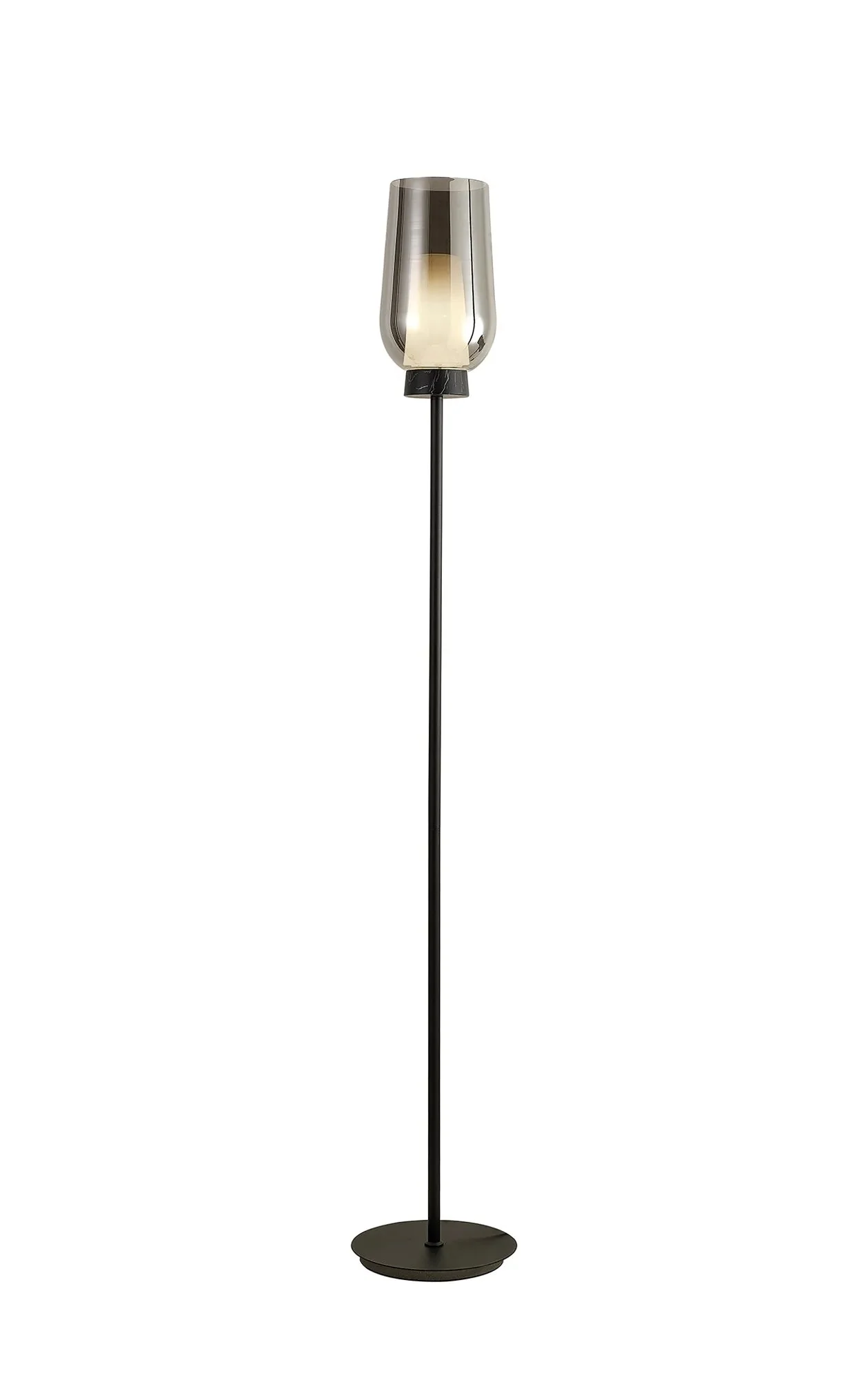 Nora Floor Lamp 1 Lt- White/Wood,  Black/ Black Marble, Gold/White Finishes - Image 2