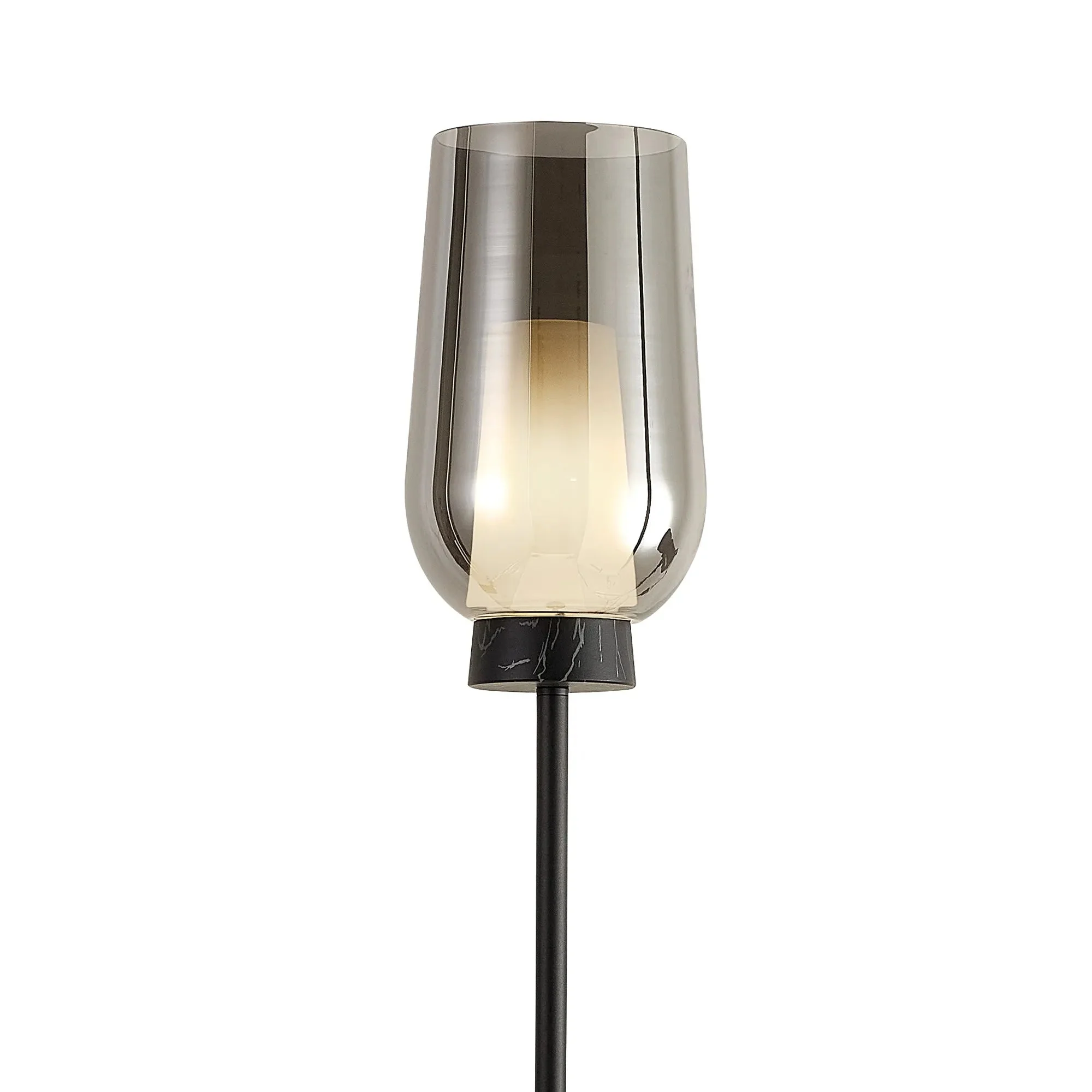 Nora Floor Lamp 1 Lt- White/Wood,  Black/ Black Marble, Gold/White Finishes - Image 4