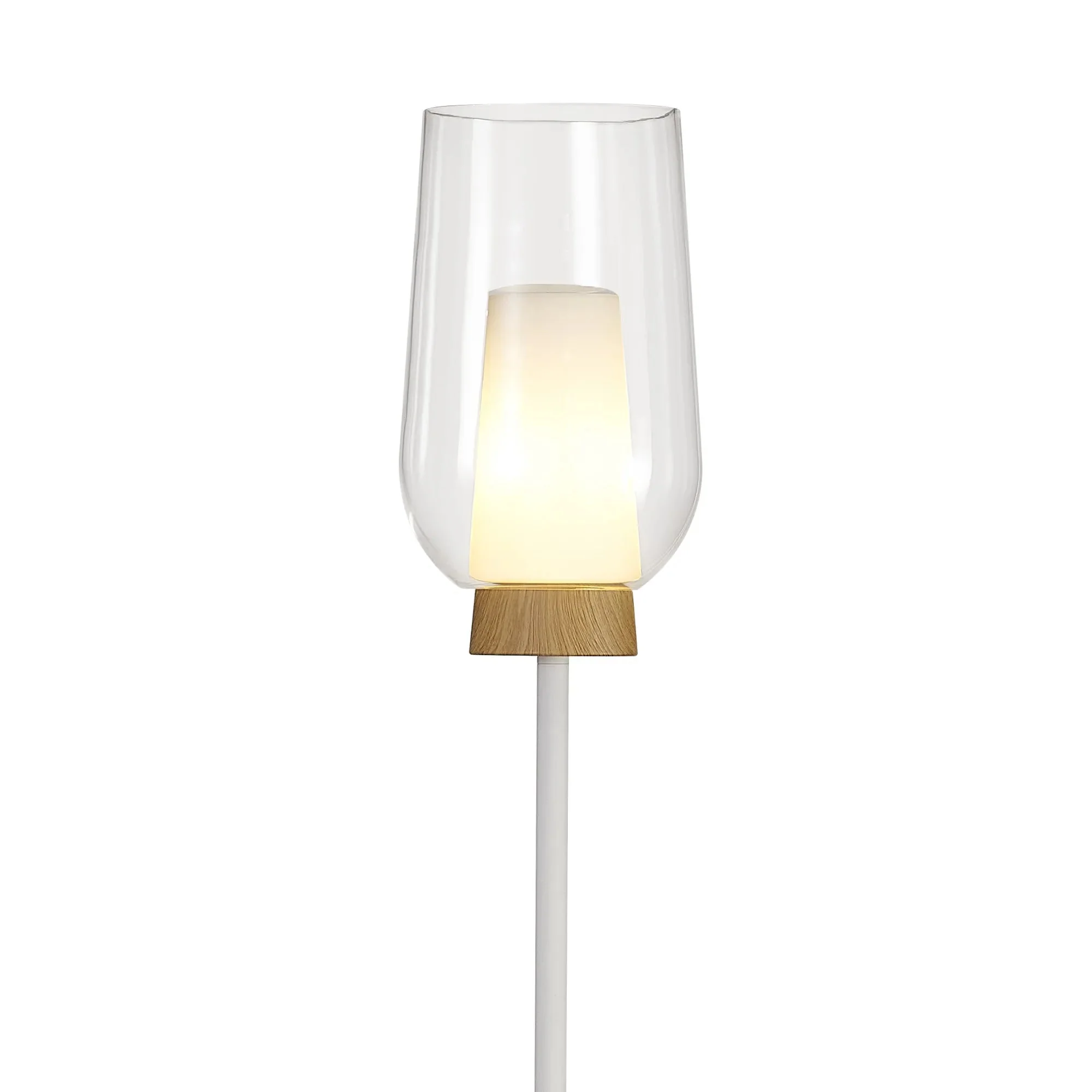 Nora Floor Lamp 1 Lt- White/Wood,  Black/ Black Marble, Gold/White Finishes - Image 8
