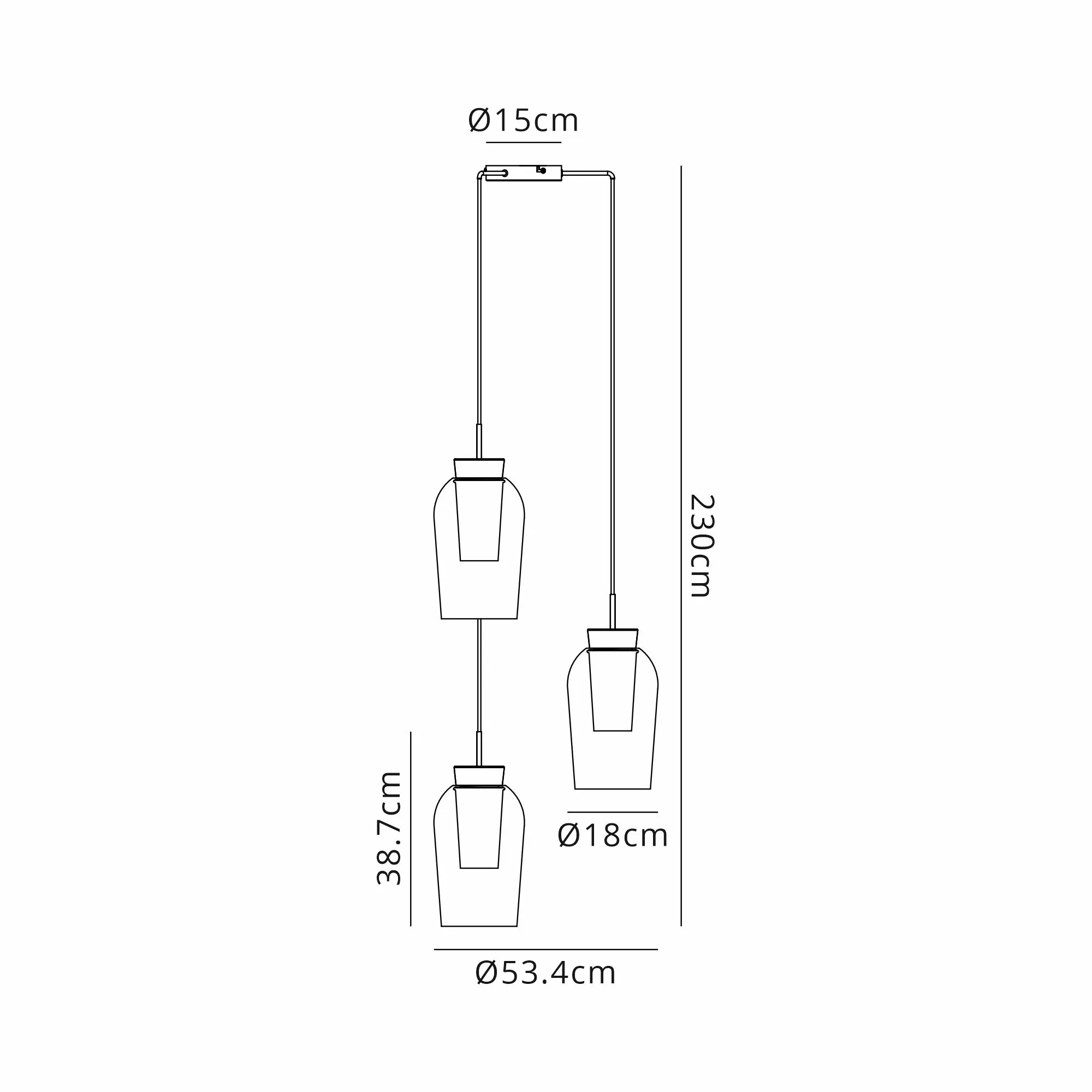 Nora Round Cluster Pendant Adjustable E27 - Image 20