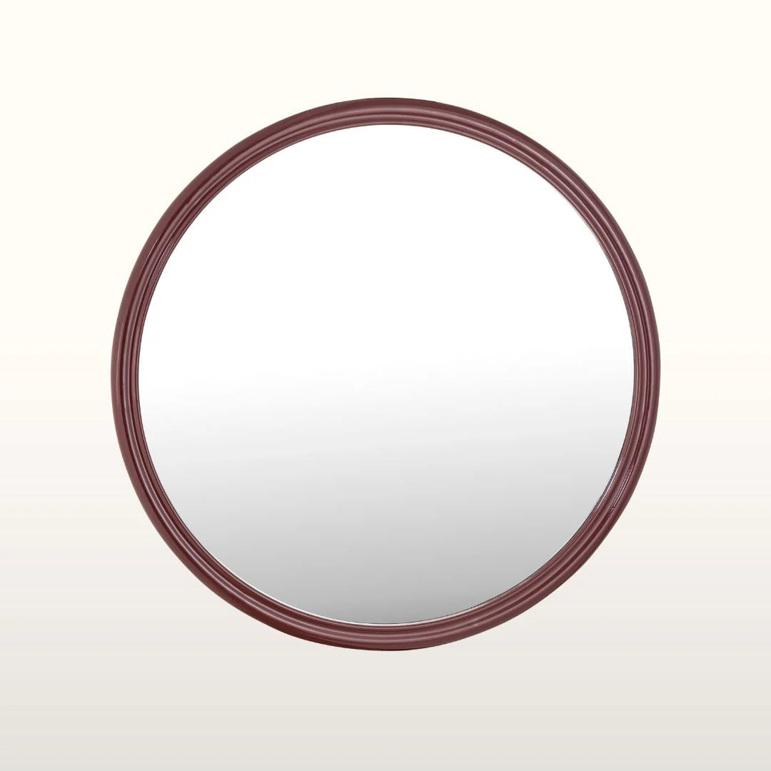 Nora Round Lacquer Mirror- Various Colours - Image 2