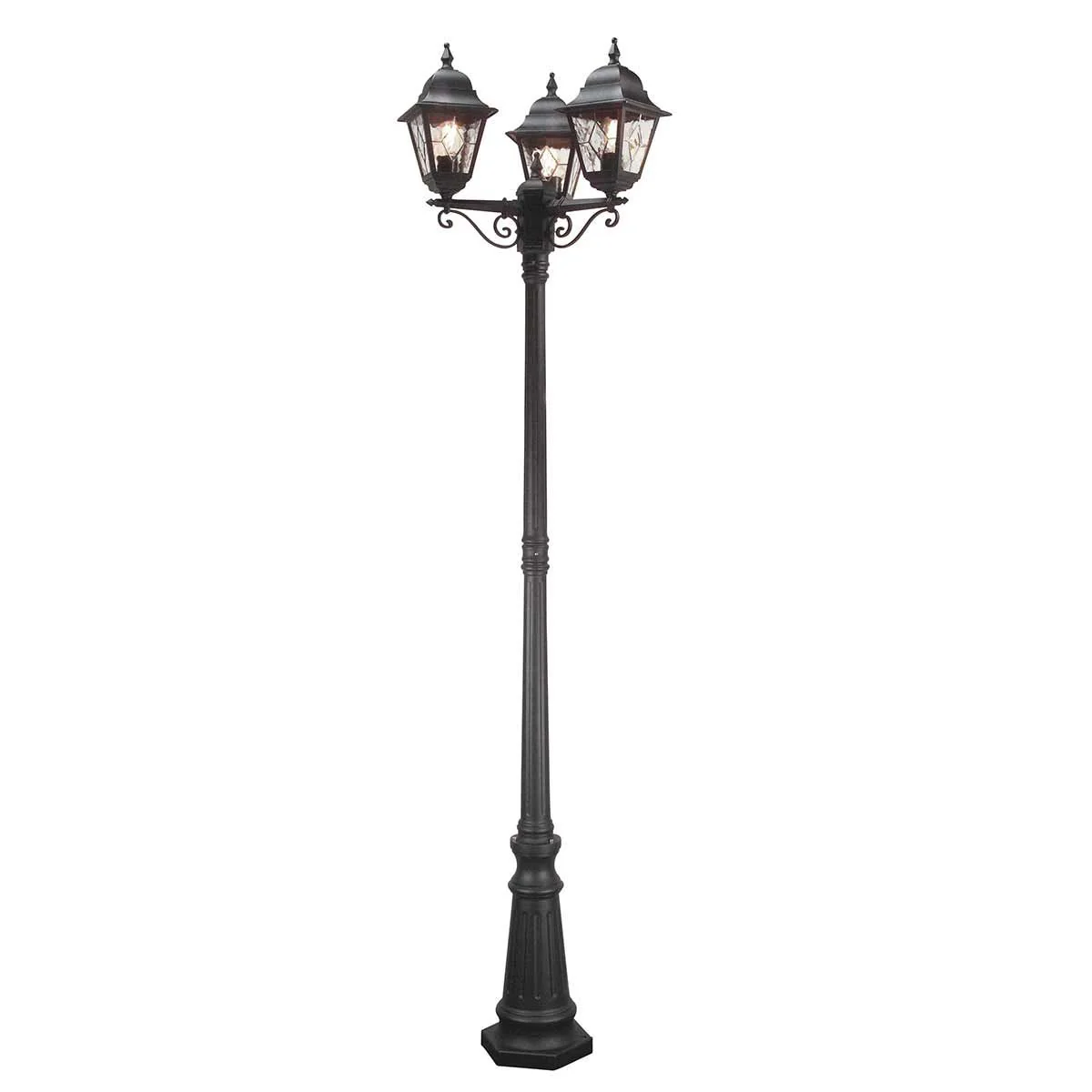Norfolk 1/3Lt Pillar Lantern - Black IP44 E27 - Image 2