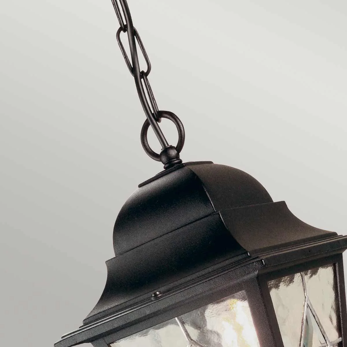 Norfolk 1 Light Chain Lantern - Black IP44 E27 - Image 2