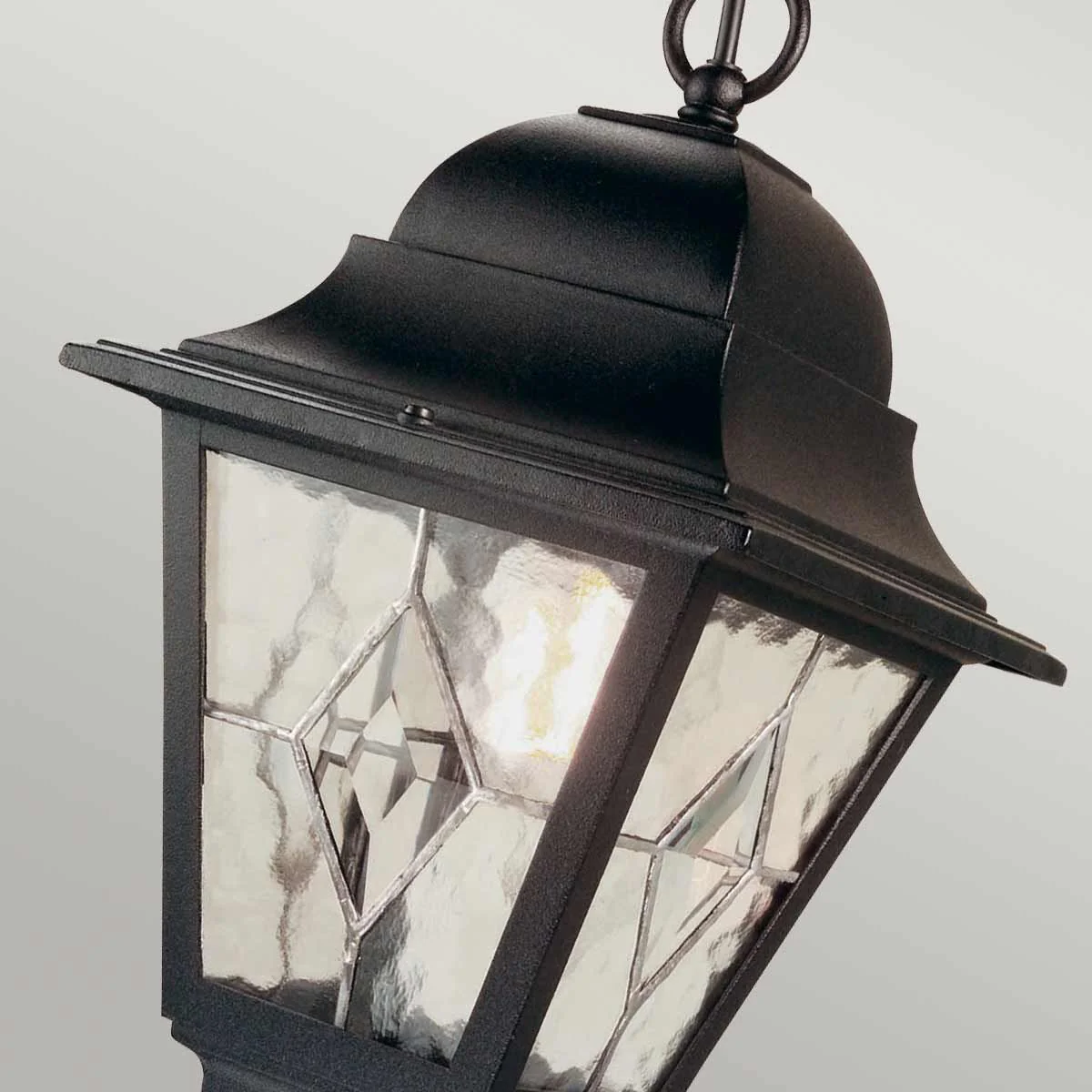 Norfolk 1 Light Chain Lantern - Black IP44 E27 - Image 3