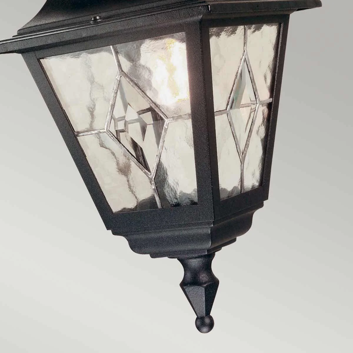 Norfolk 1 Light Chain Lantern - Black IP44 E27 - Image 4