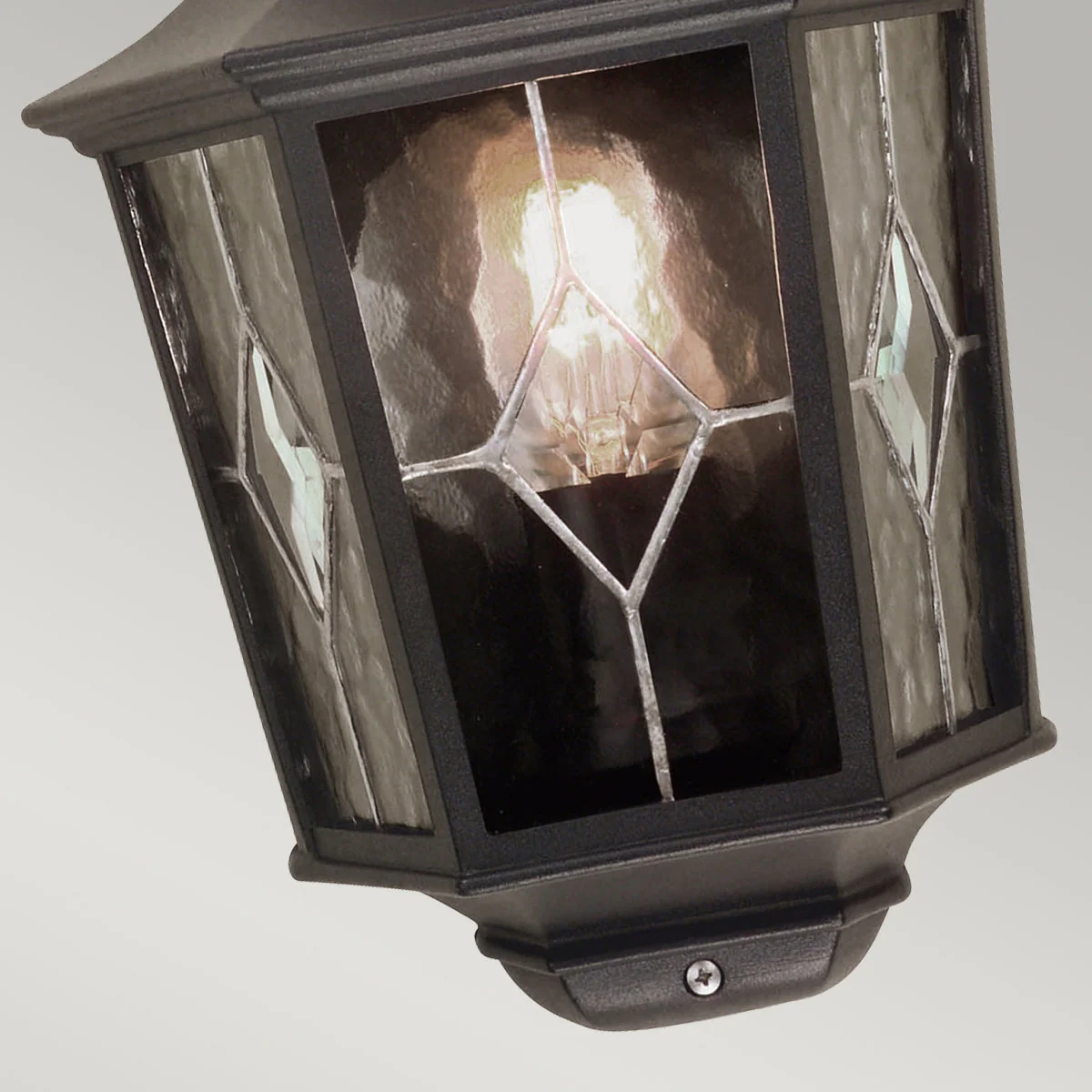 Norfolk Half Wall Lantern – Black Finish - Image 3