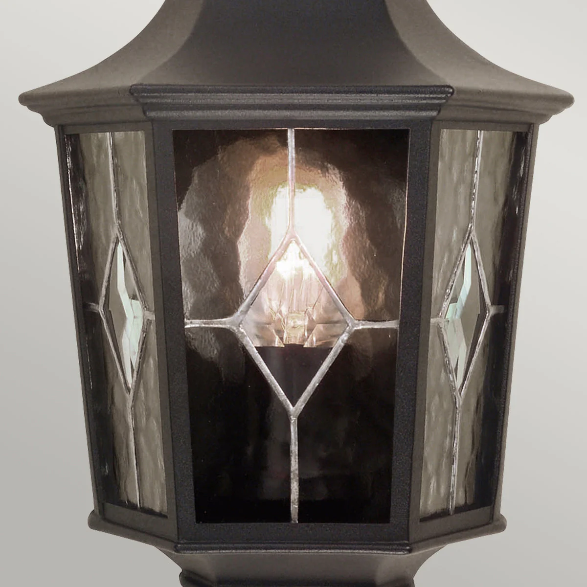 Norfolk Half Wall Lantern – Black Finish - Image 4