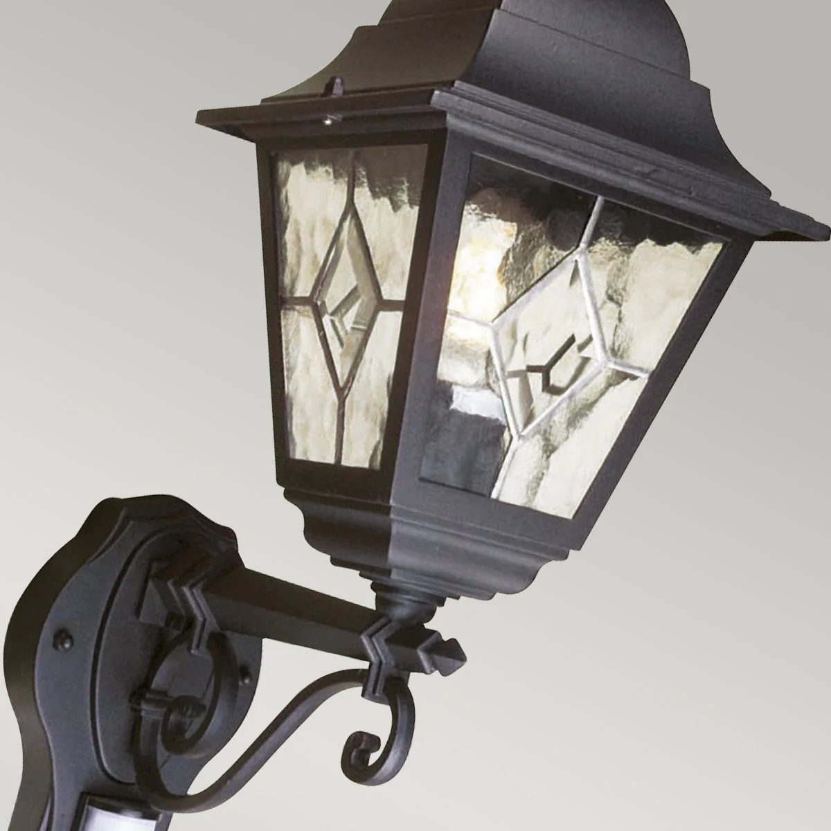 Norfolk Up/Down PIR Wall Lantern - Black Finish - Image 5