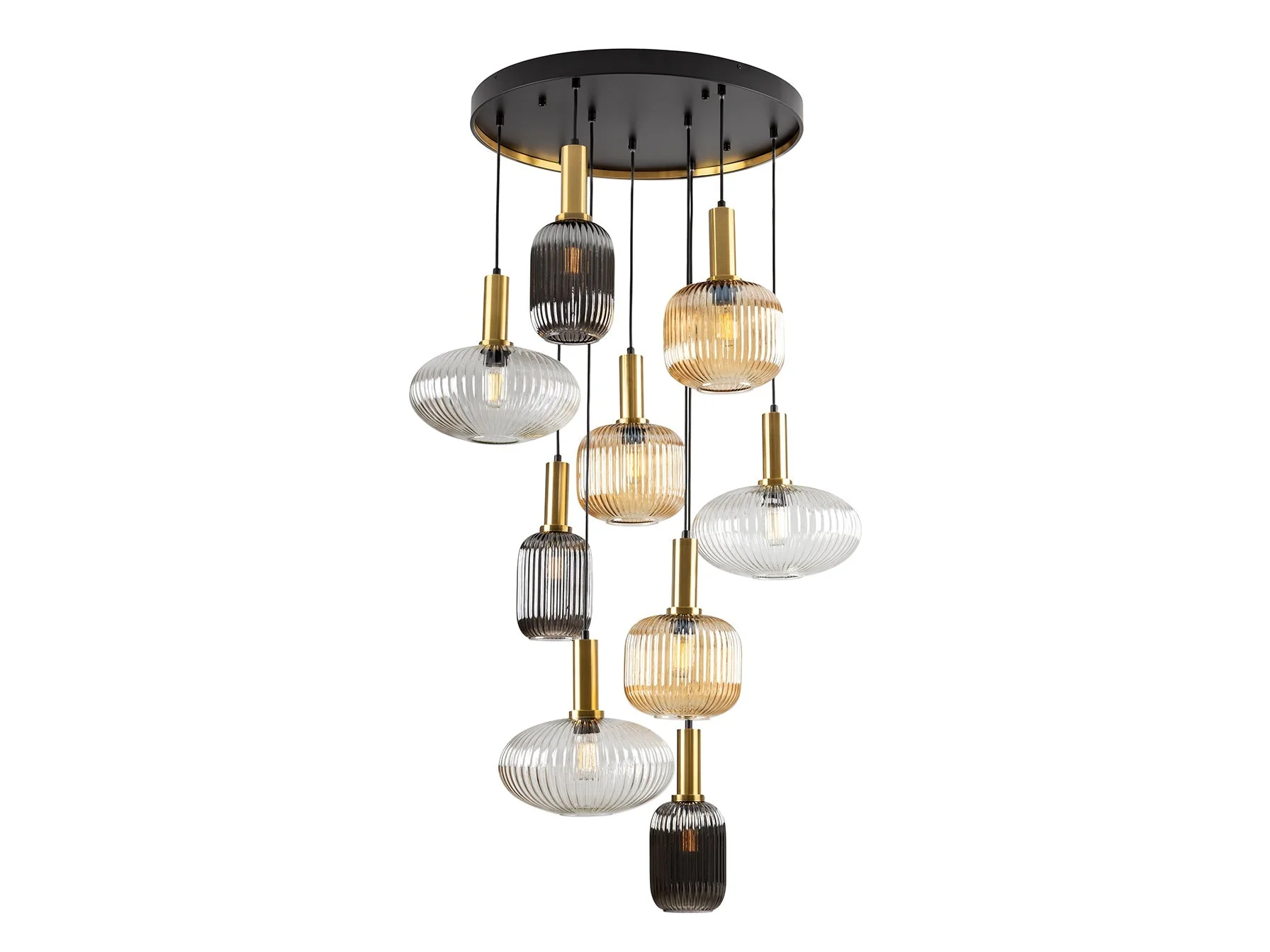 Norma Lamp 4/9/18L Black/Brass E27 Ip20 Non-Dimmable - Image 2