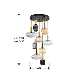 Norma Lamp 4/9/18L Black/Brass E27 Ip20 Non-Dimmable - Image 21