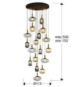 Norma Lamp 4/9/18L Black/Brass E27 Ip20 Non-Dimmable - Image 28