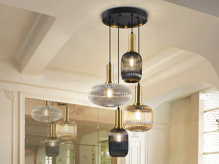 Norma Lamp 4/9/18L Black/Brass E27 Ip20 Non-Dimmable - Image 5