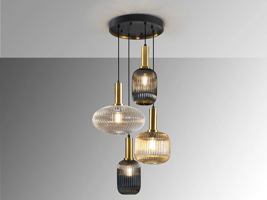 Norma Lamp 4/9/18L Black/Brass E27 Ip20 Non-Dimmable - Image 8