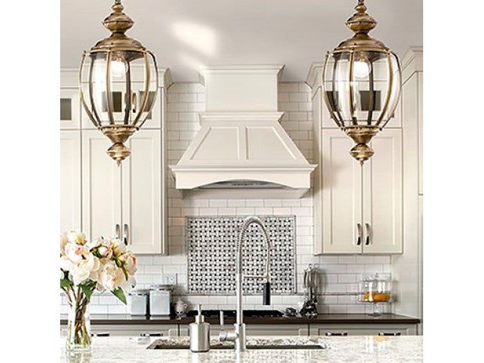 Norma Pendant Light - Antique Brass/Chrome - Image 2