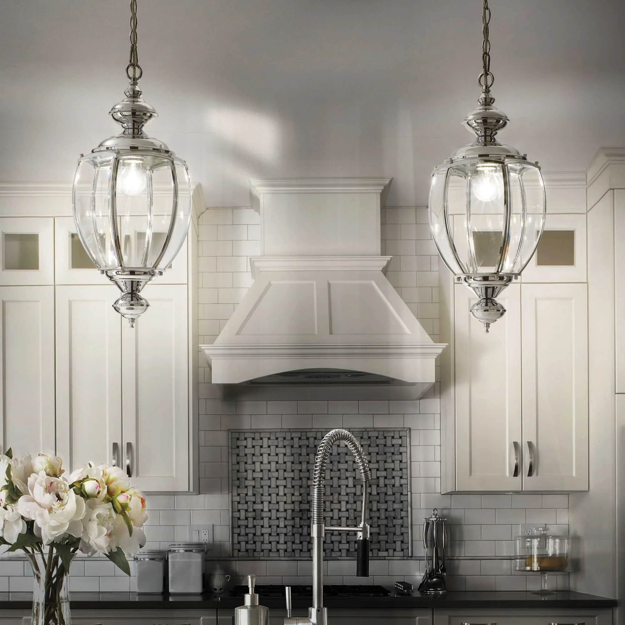 Norma Pendant Light - Antique Brass/Chrome - Image 5