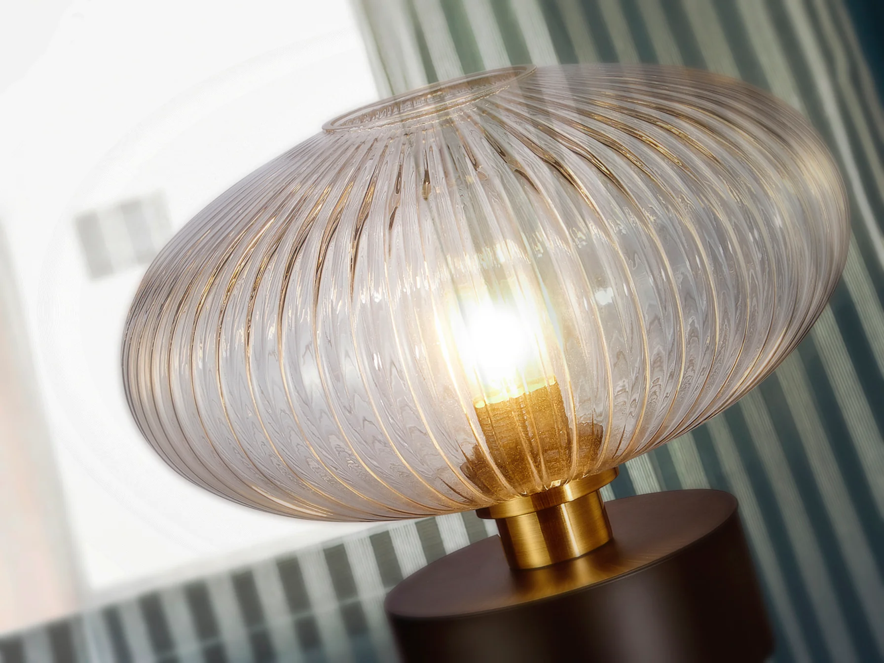 Norma Table Lamp- Black-Brass Finish - Image 4