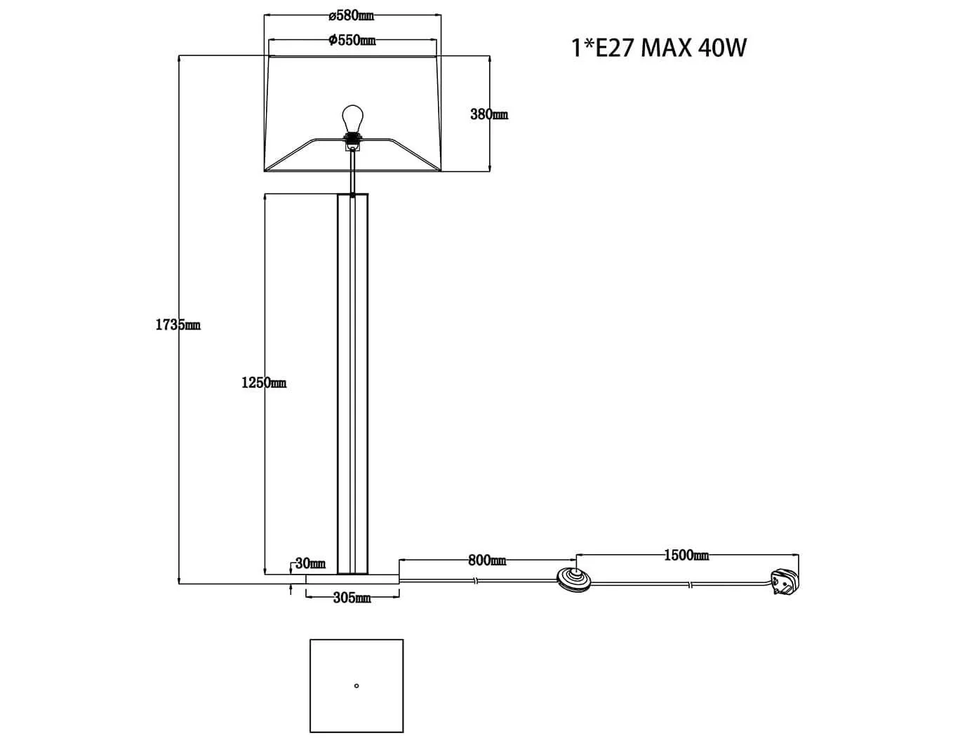 Norman Floor Lamp E27 - Image 15