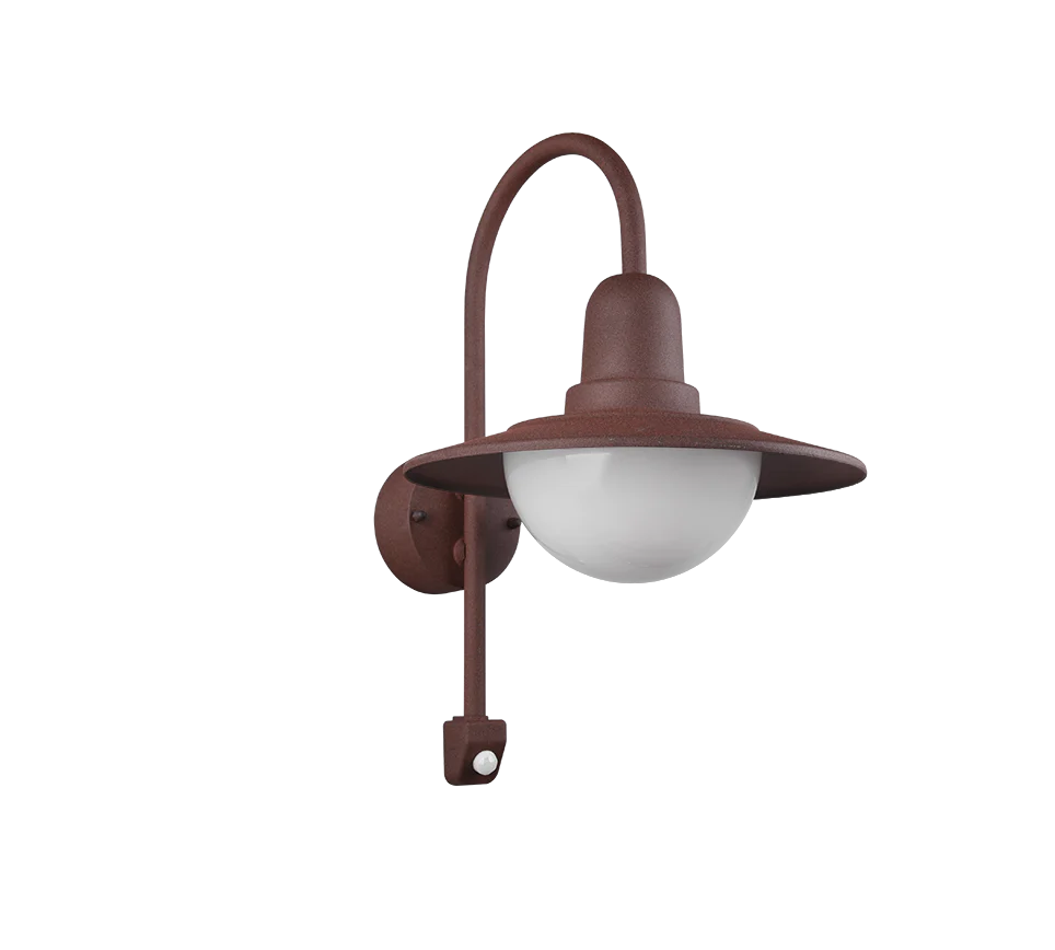 Norman Outdoor Wall Light- Rusty/ Anthracite Finish - Image 4