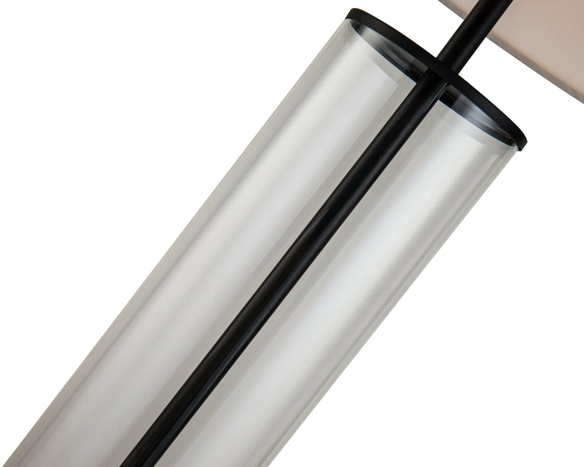 Norman Table Lamp Clear Glass and Matt Black E27 - Image 3