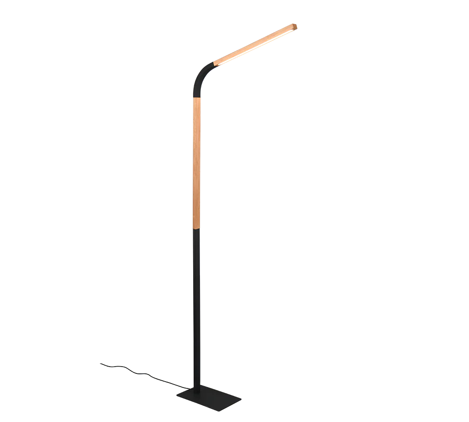 Norris Task/Reading LED Floor Lamp - White/Black - Image 2