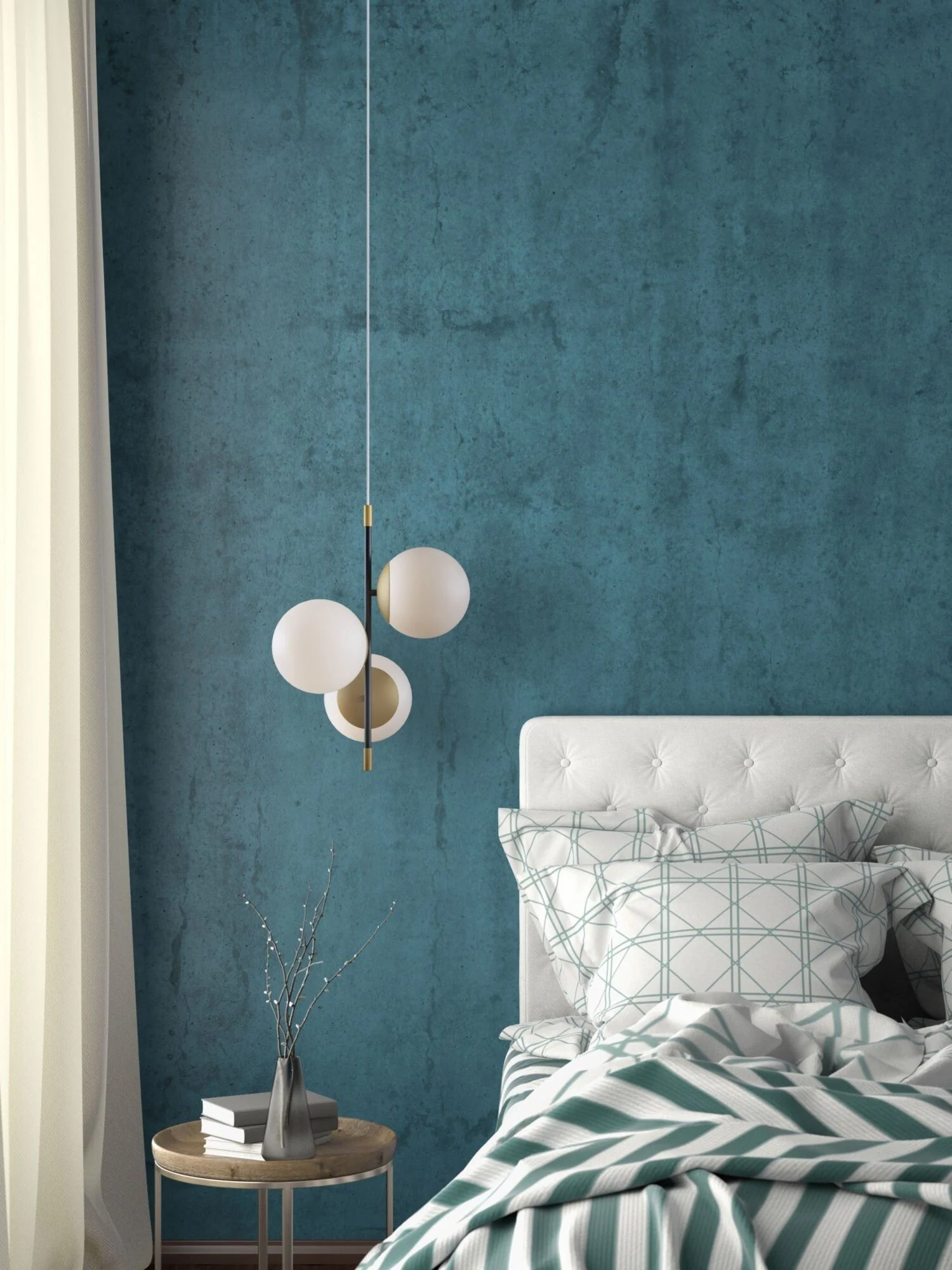 Nostalgia 3lt Pendant Ceiling Light - Black & Gold Finish - Image 2